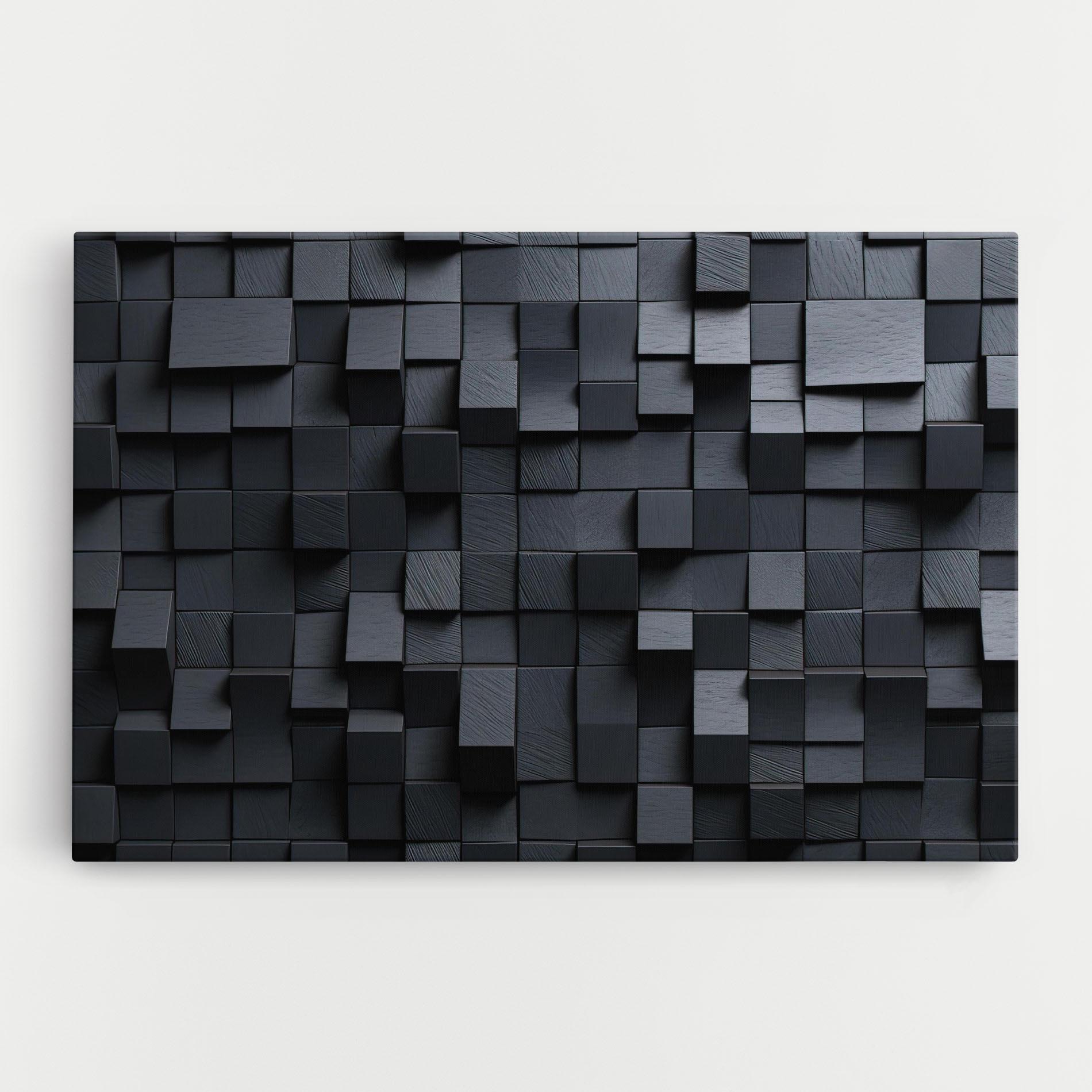 Leinwandbild Black Square Pattern mockup 0