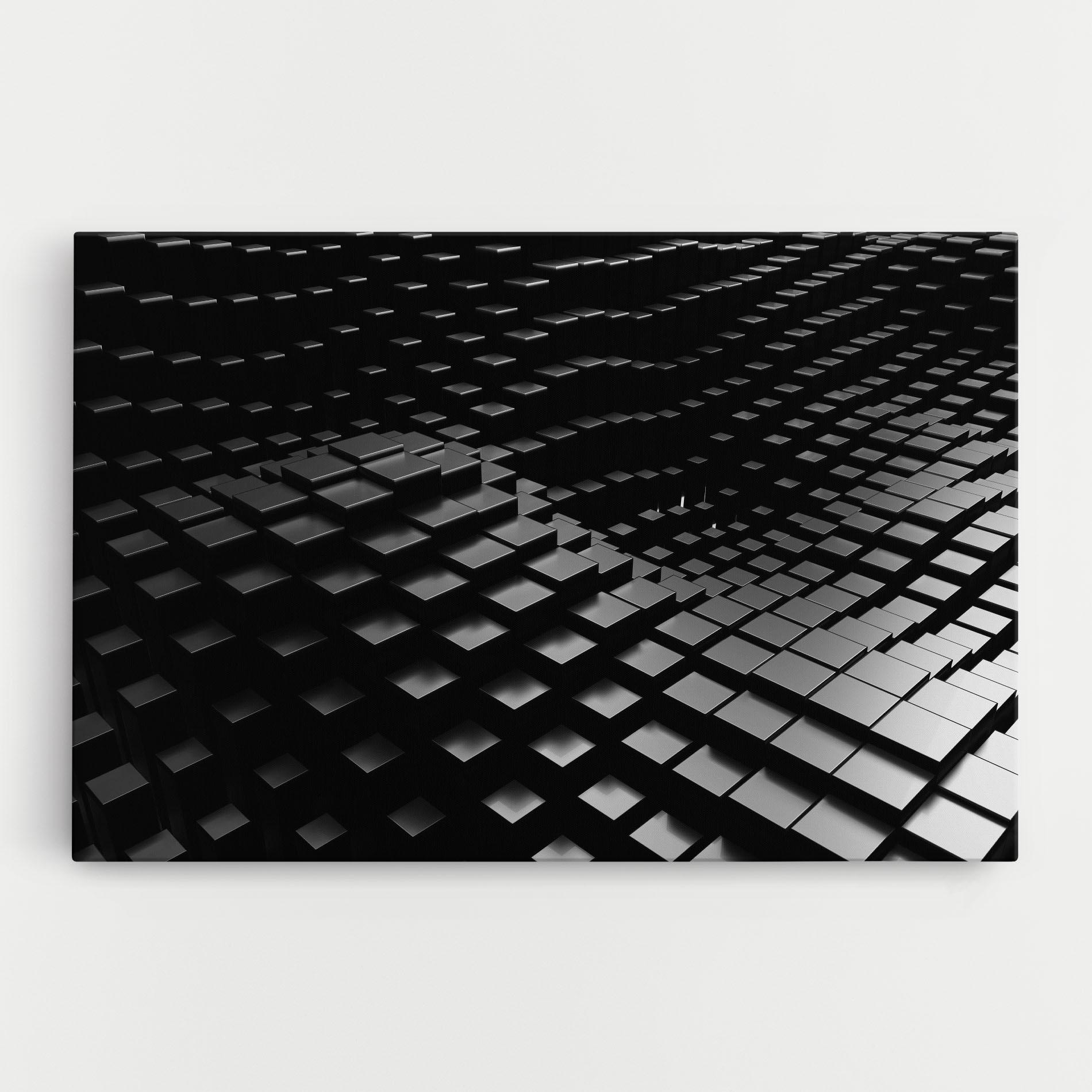 Leinwandbild Black Square Wave mockup 0