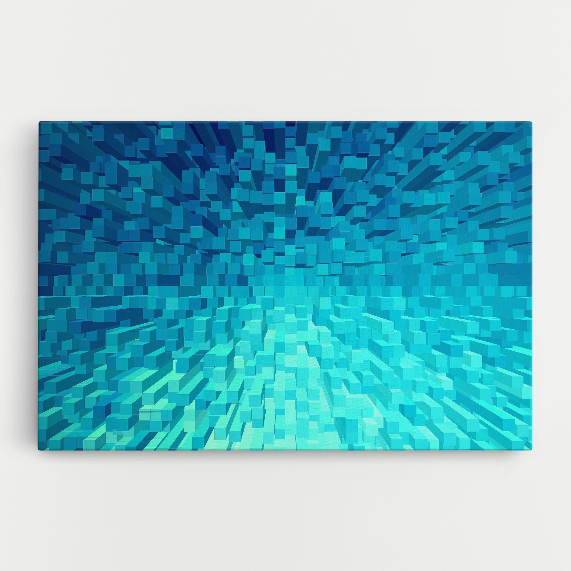 Leinwandbild Blue Square Mix mockup 0