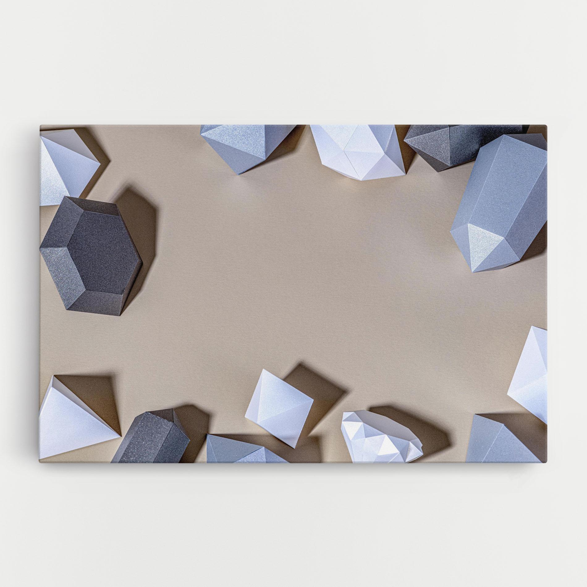 Leinwandbild Geometric 3d Shapes mockup 0