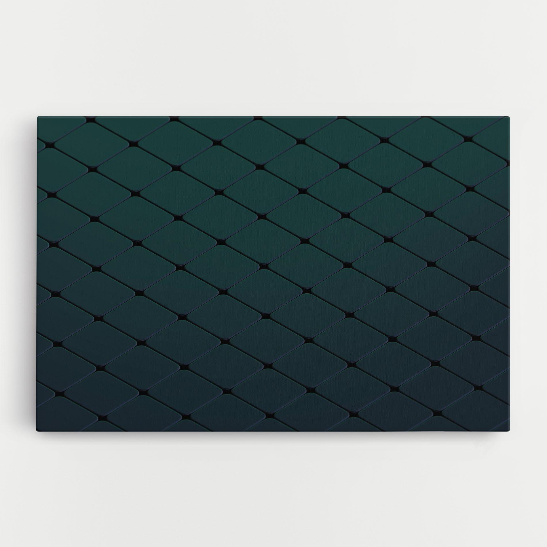 Leinwandbild Green Square Shapes mockup 0