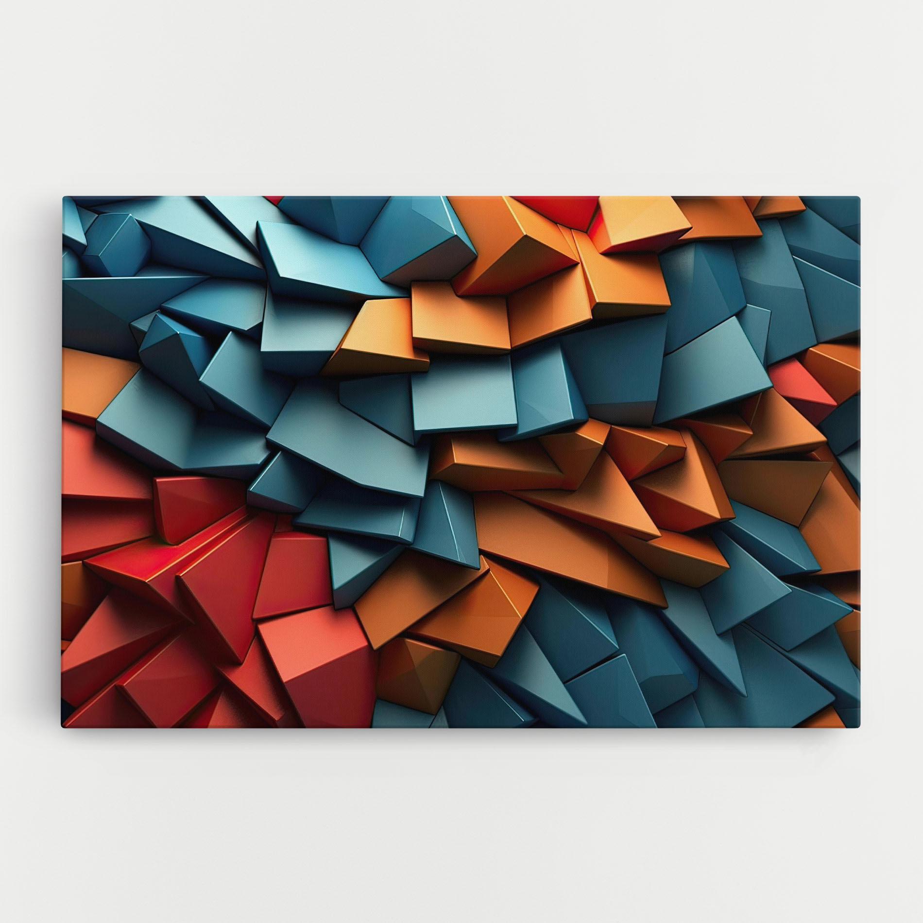 Leinwandbild Multicolor Triangle mockup 0