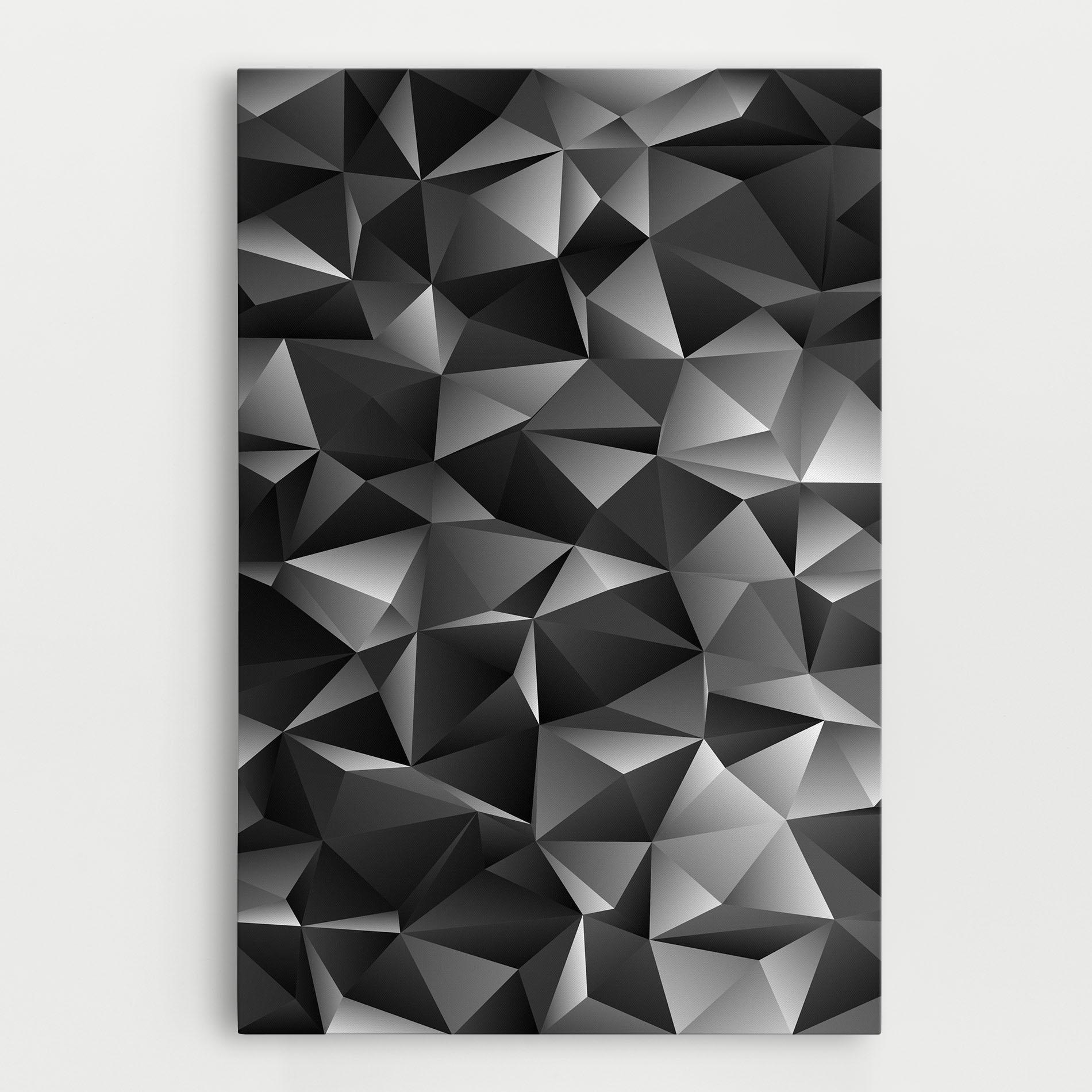 Leinwandbild Black Triangle Pattern mockup 0