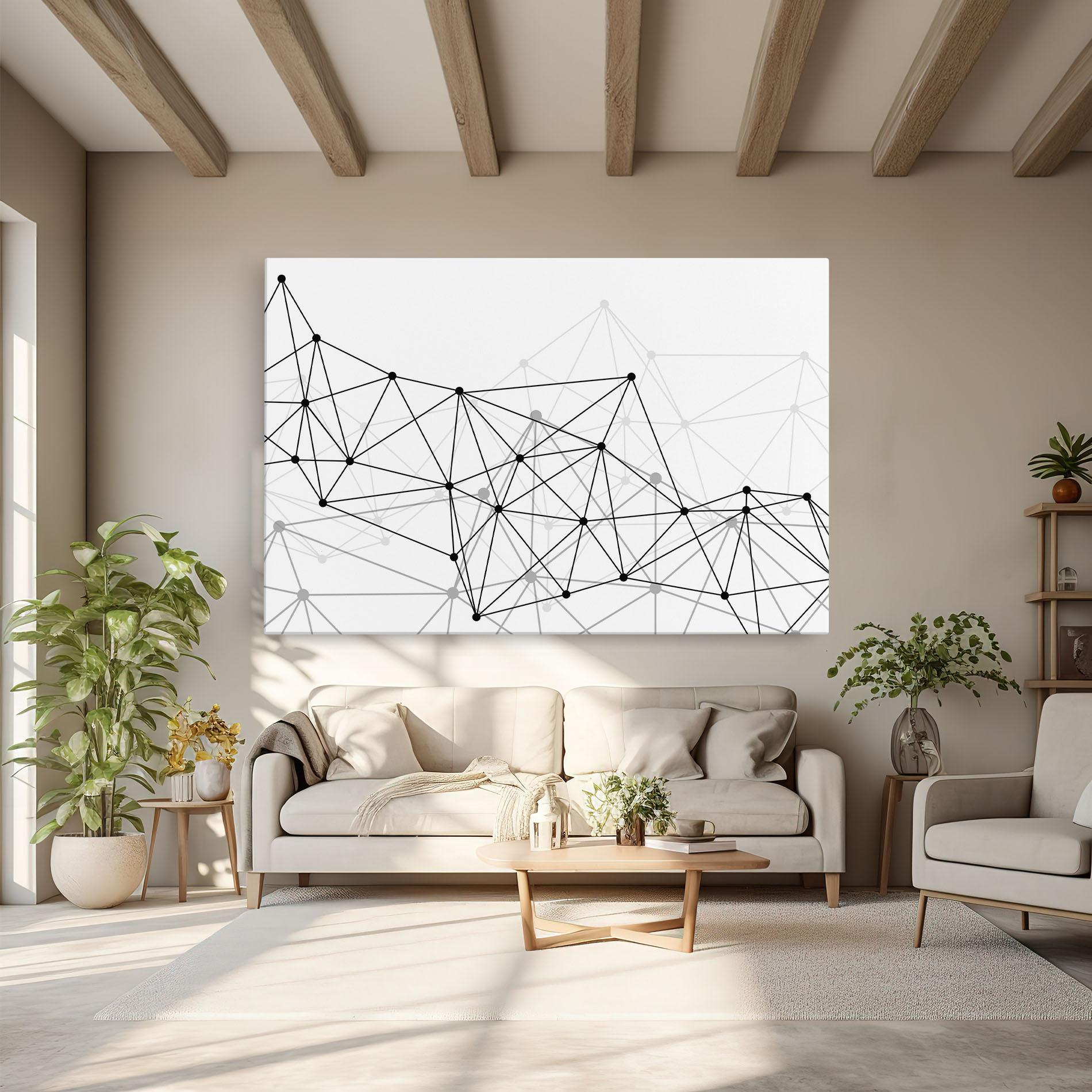 Leinwandbild Black Connecting mockup 6