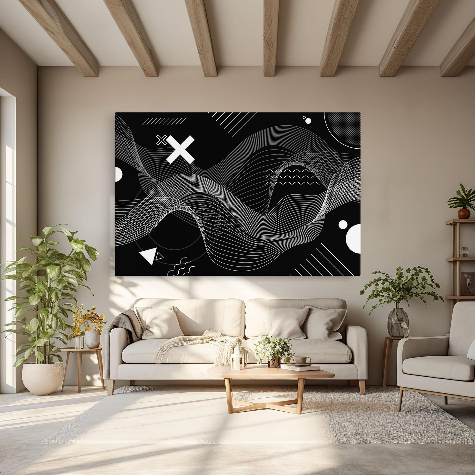 Leinwandbild Geometric Lines mockup 6