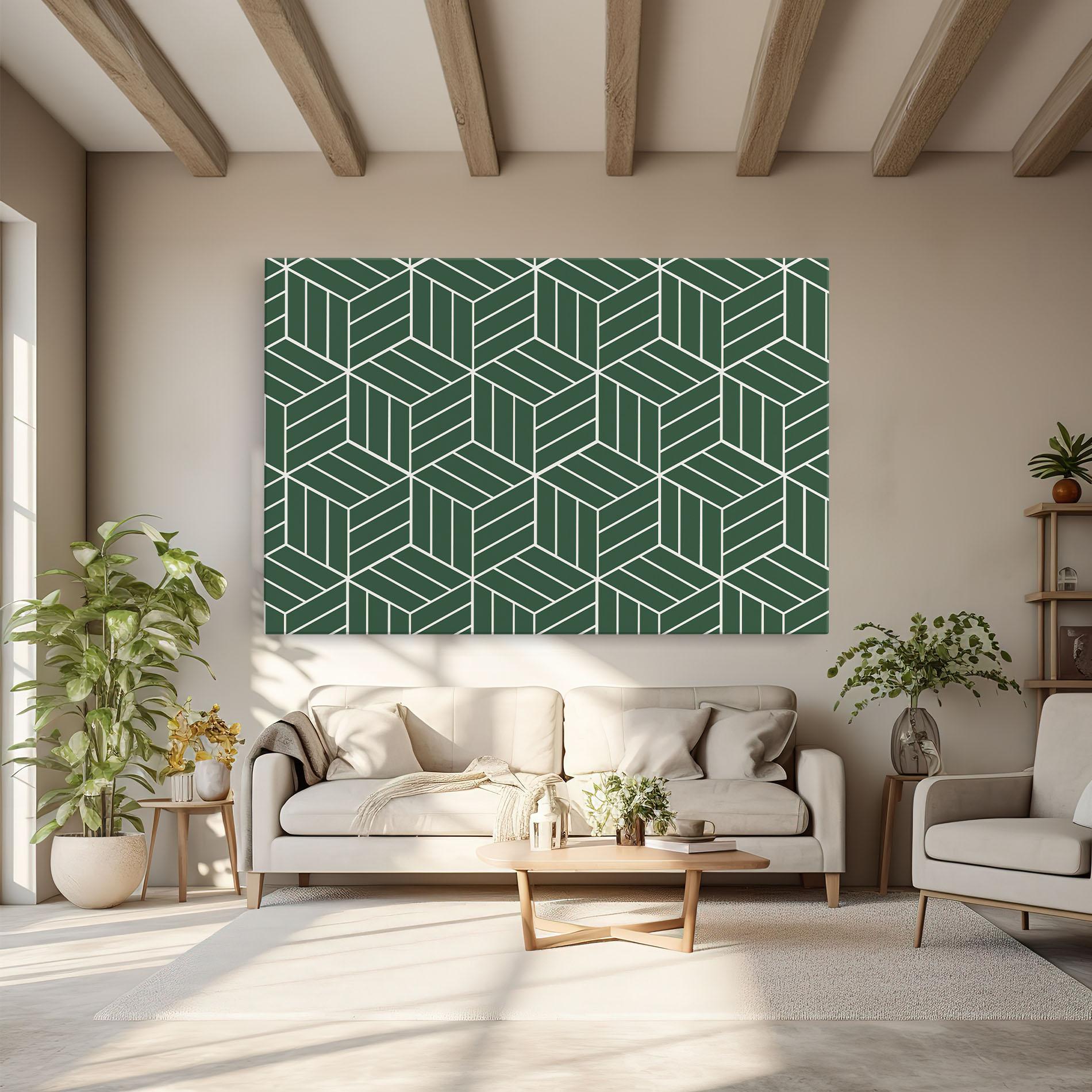 Leinwandbild Green Square mockup 6