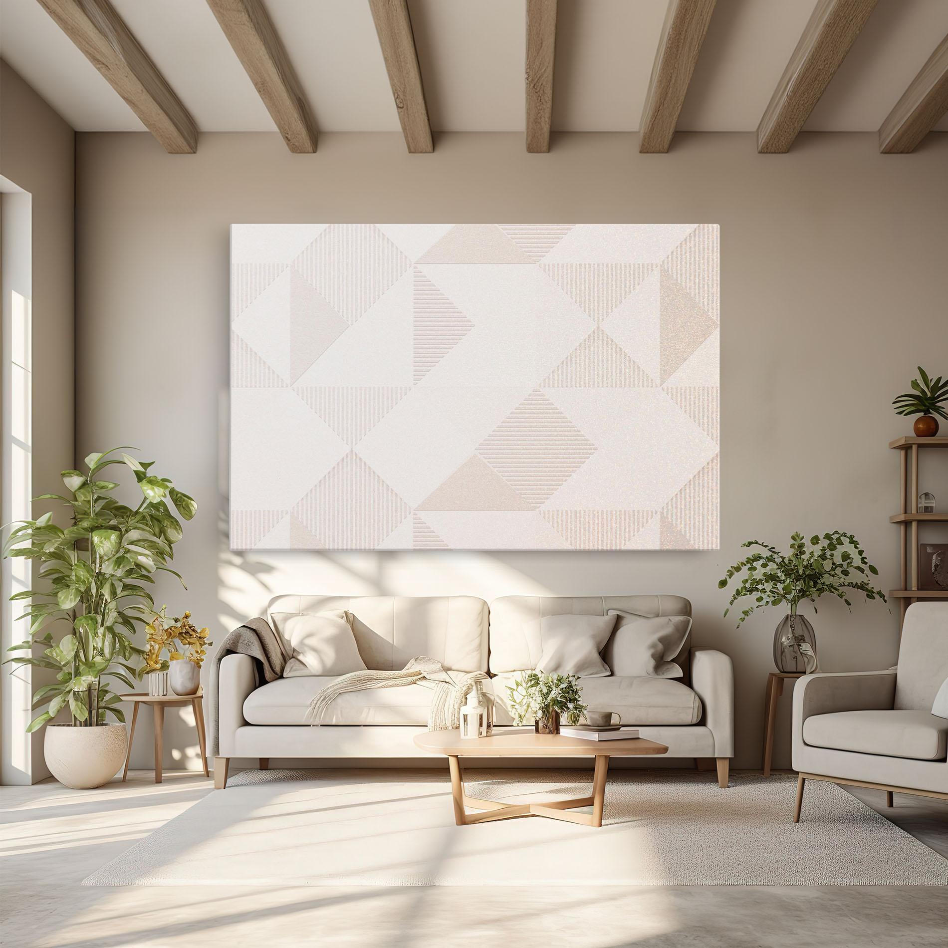Leinwandbild Light Cream Rhombus mockup 6