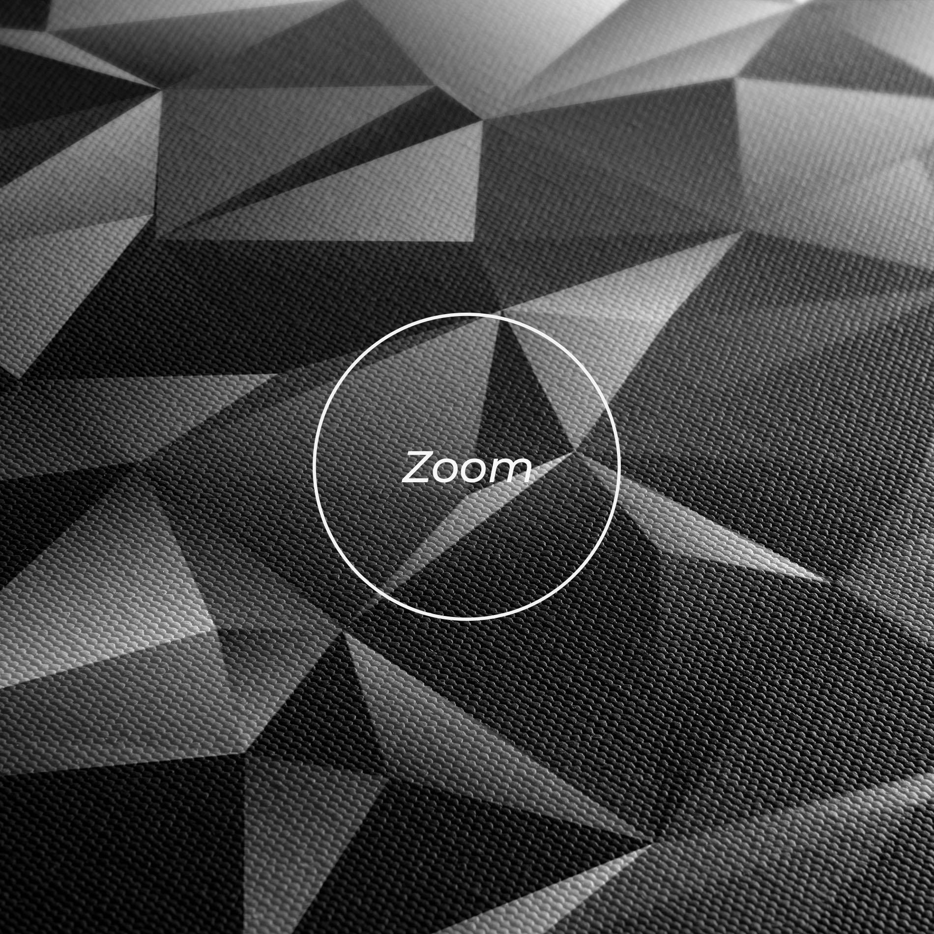 Leinwandbild Black Triangle Pattern mockup 3