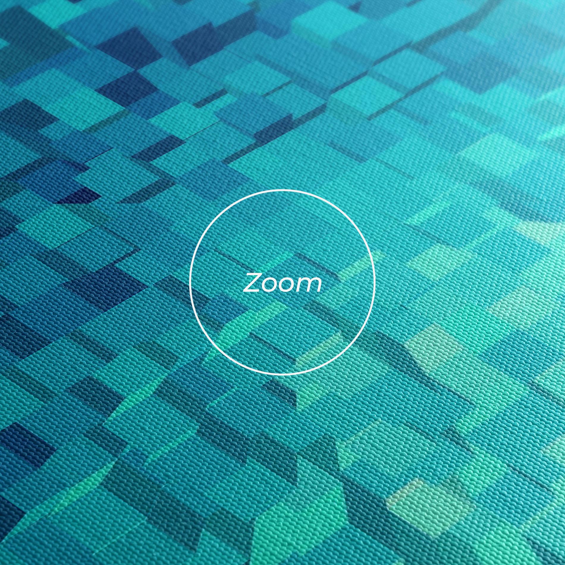 Leinwandbild Blue Square Mix mockup 3