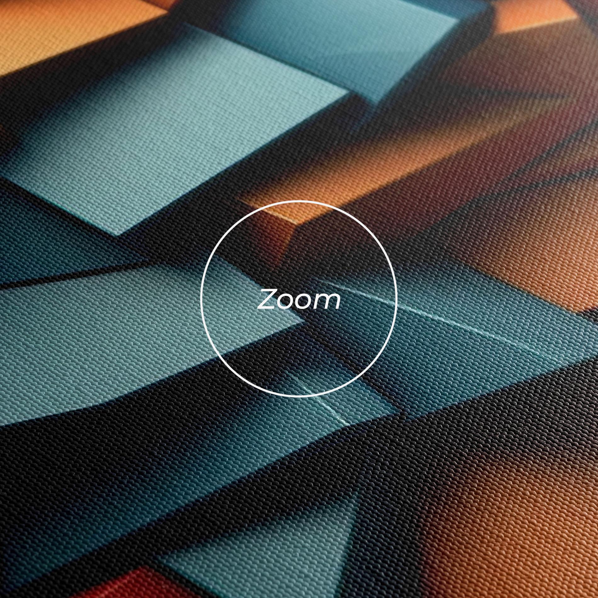 Leinwandbild Multicolor Triangle mockup 3