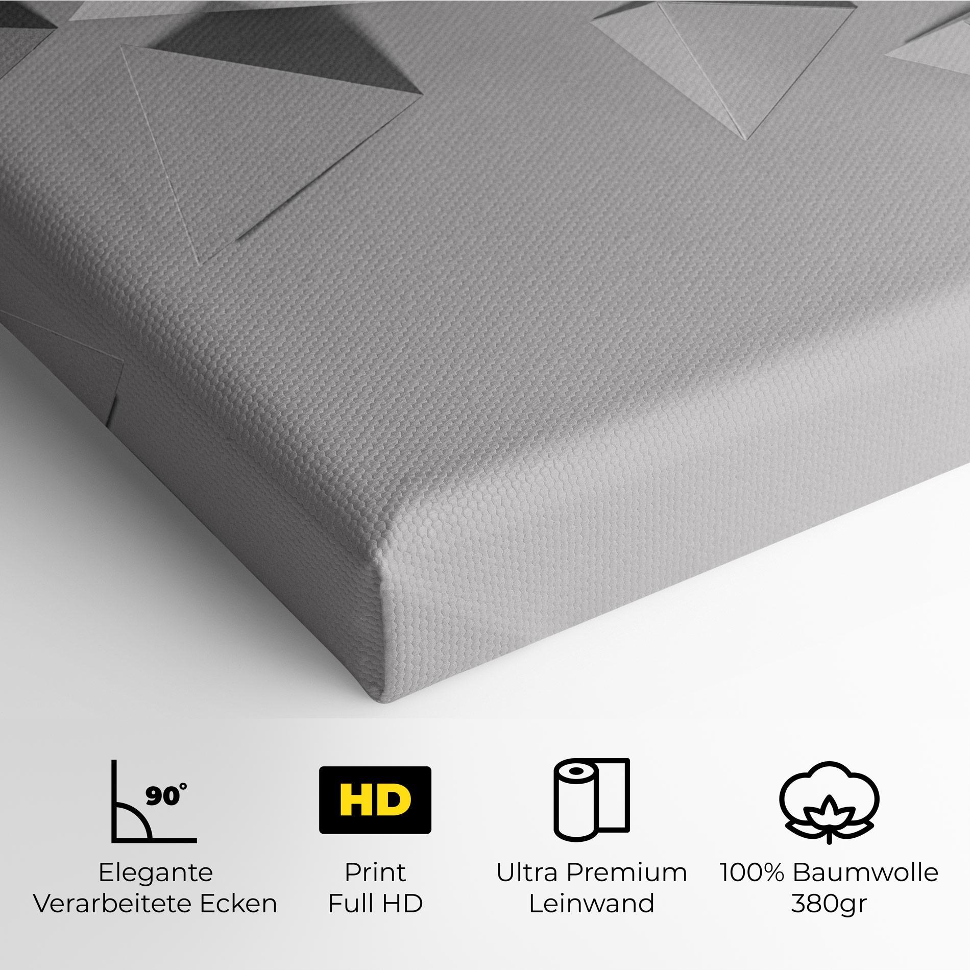 Leinwandbild 3d White Triangle mockup 4