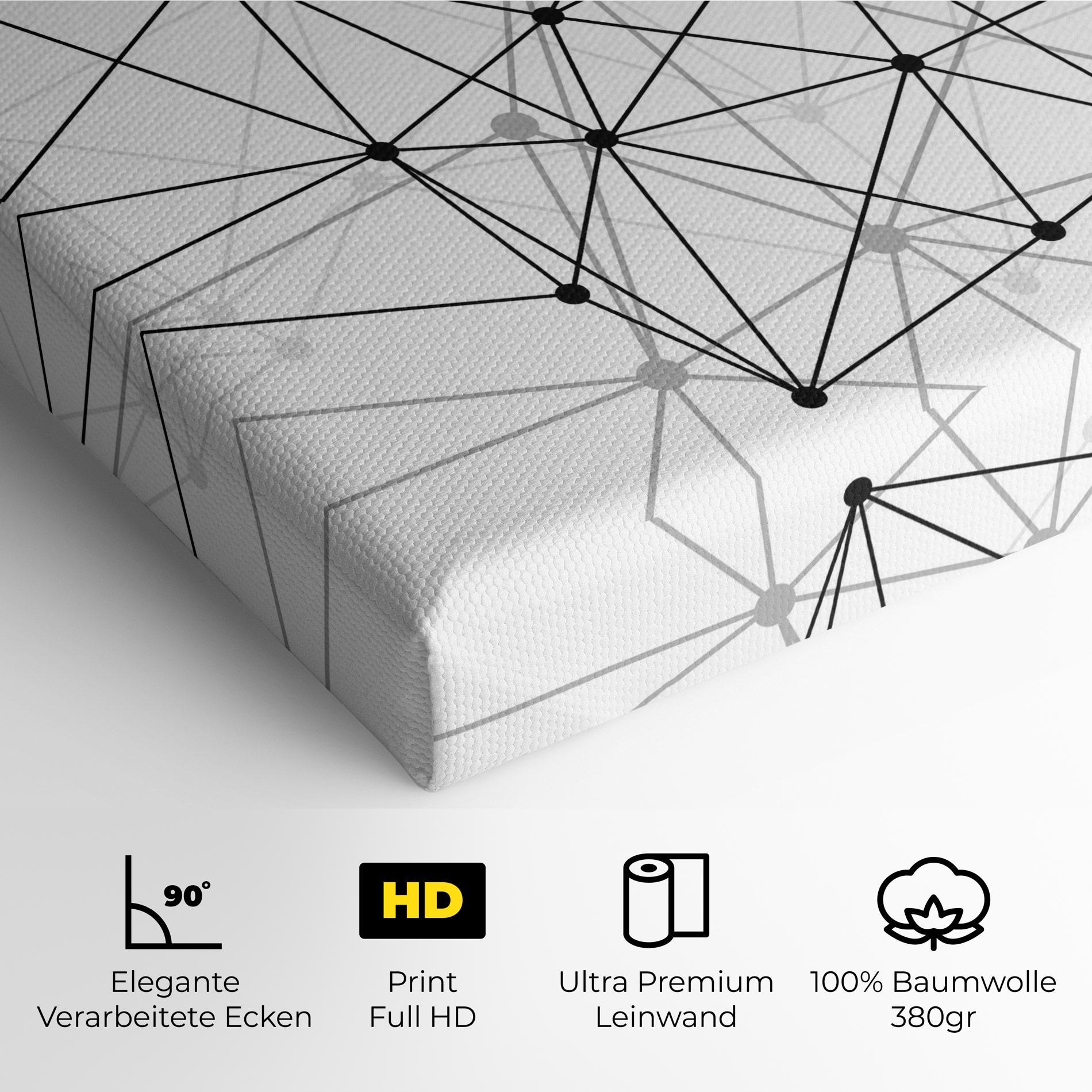 Leinwandbild Black Connecting mockup 4