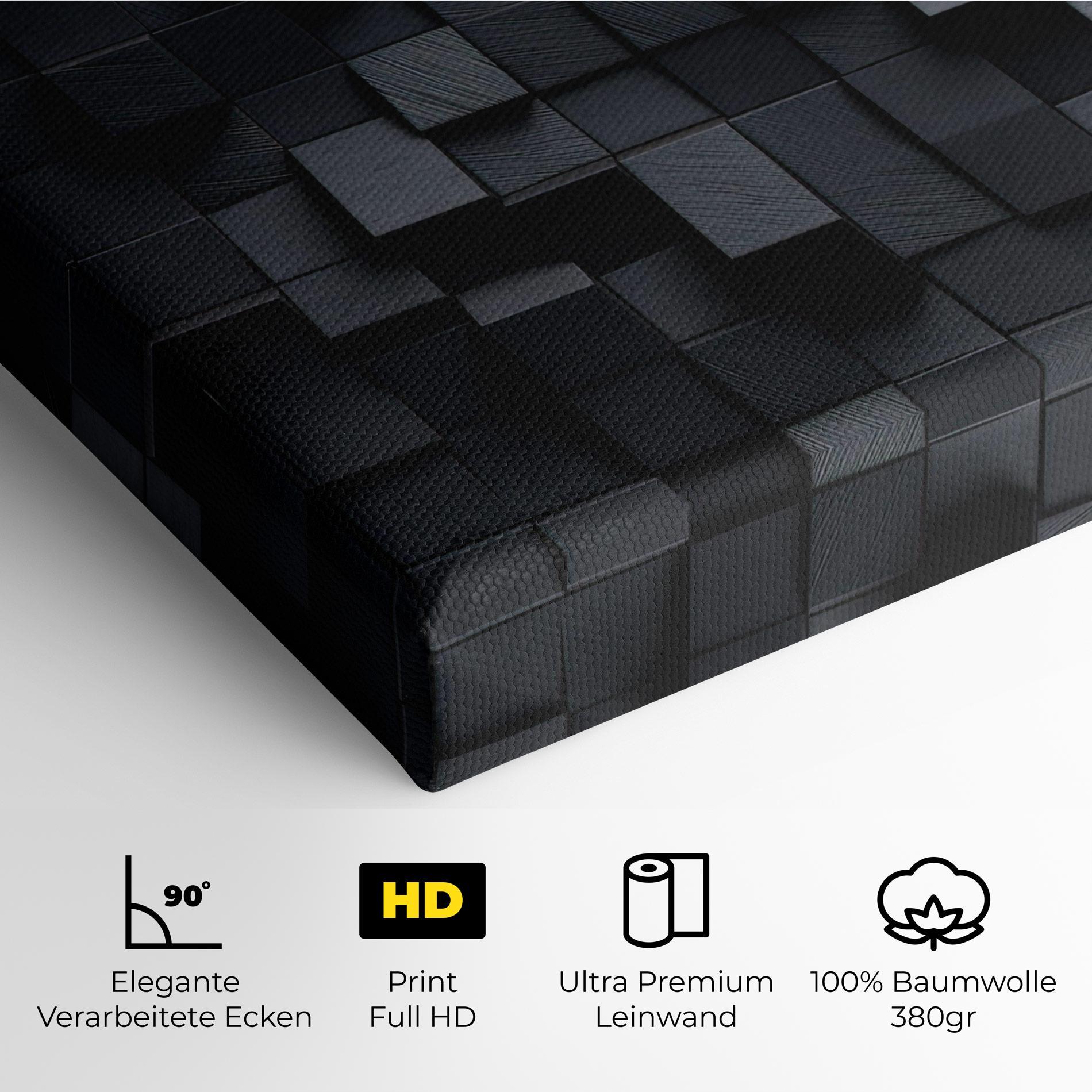 Leinwandbild Black Square Pattern mockup 4