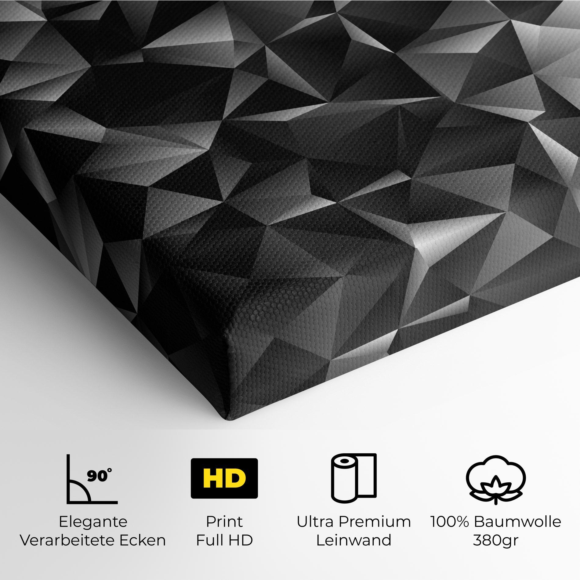 Leinwandbild Black Triangle Pattern mockup 4
