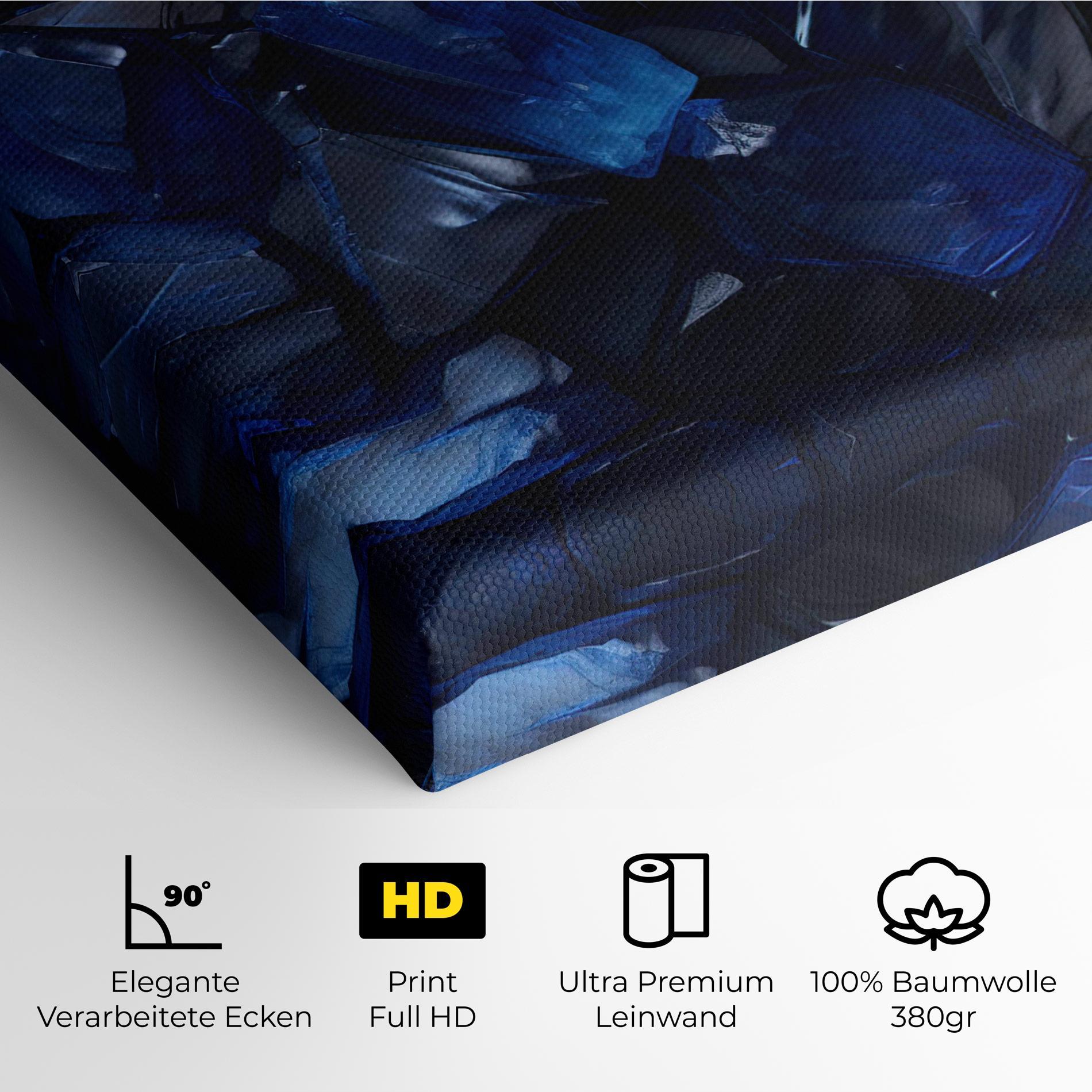 Leinwandbild Blue Crystal Shape mockup 4