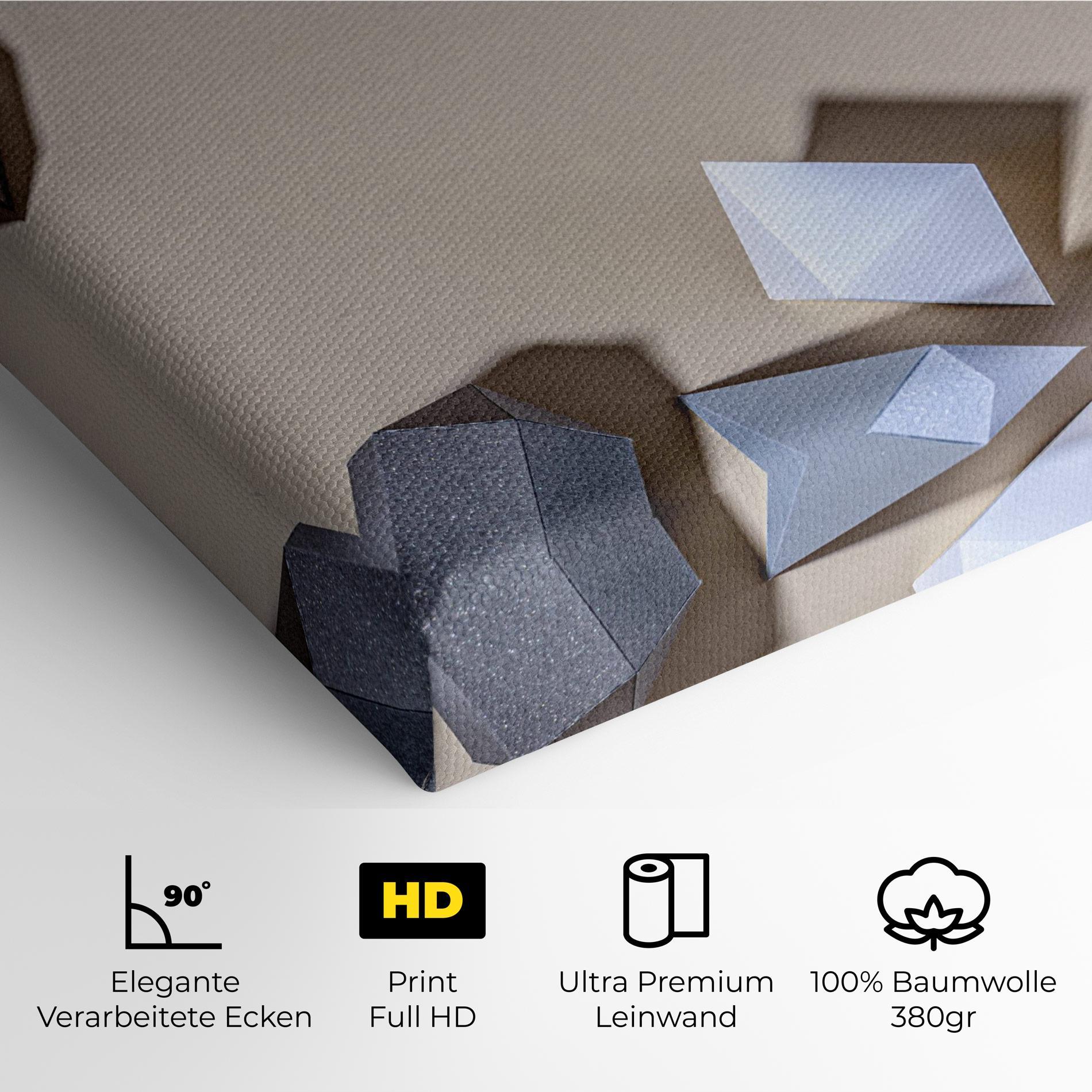 Leinwandbild Geometric 3d Shapes mockup 4