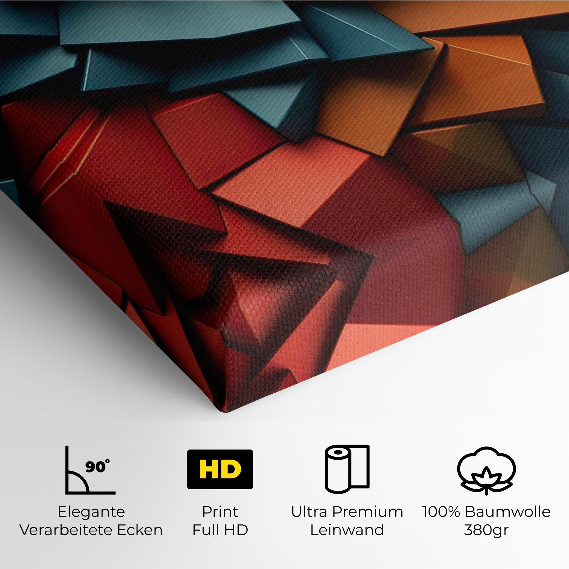 Leinwandbild Multicolor Triangle mockup 4
