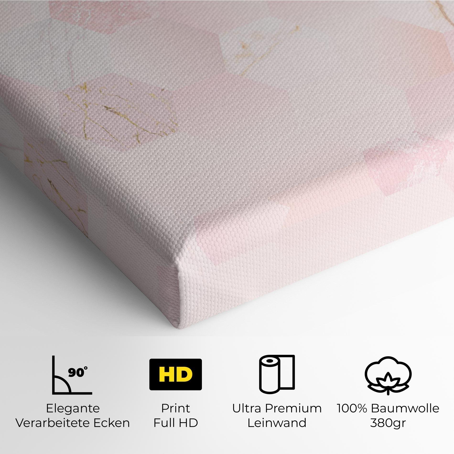 Leinwandbild Pink Hexanon mockup 4