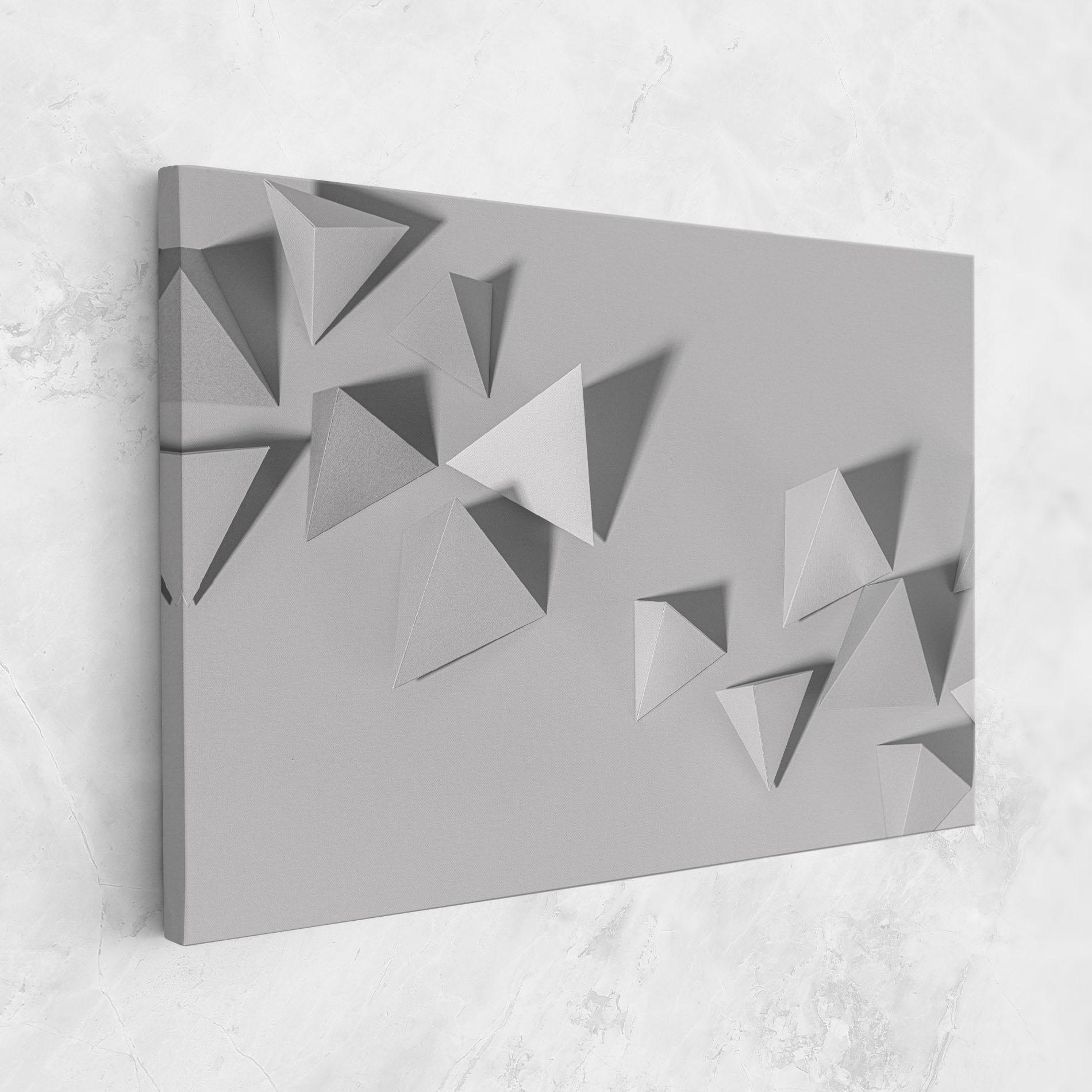 Leinwandbild 3d White Triangle mockup 1