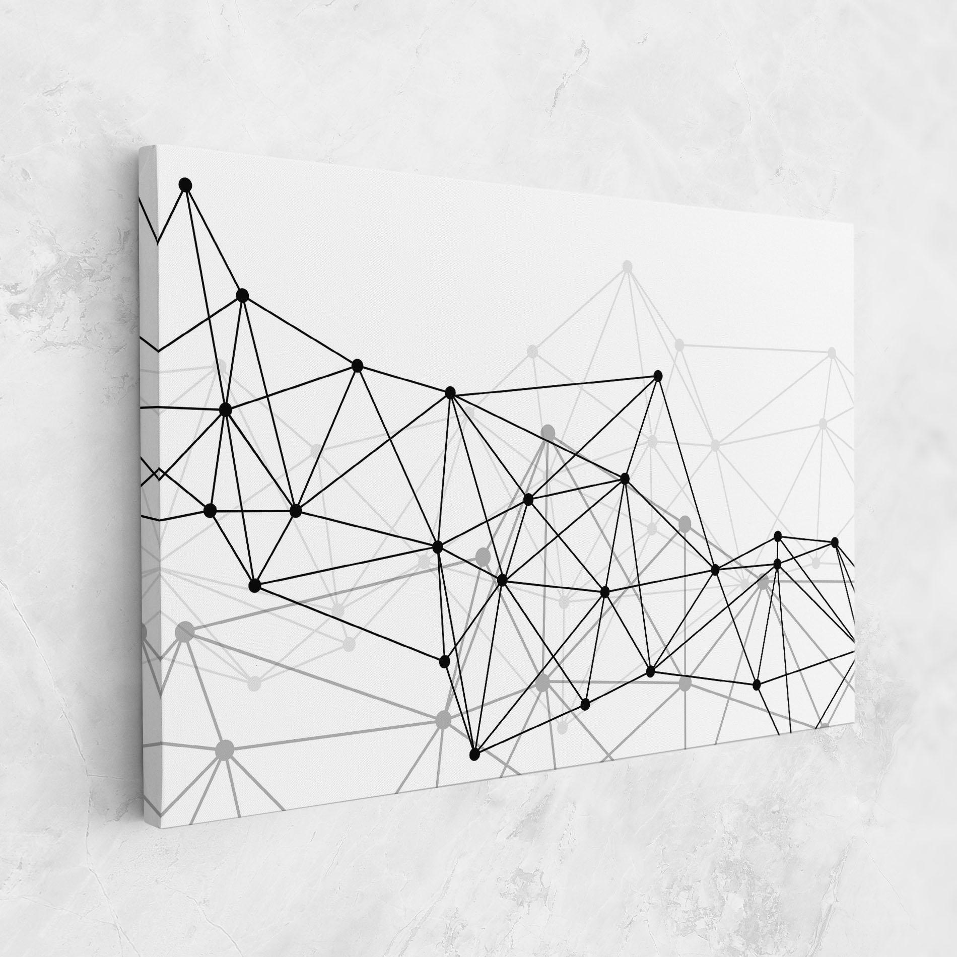 Leinwandbild Black Connecting mockup 1