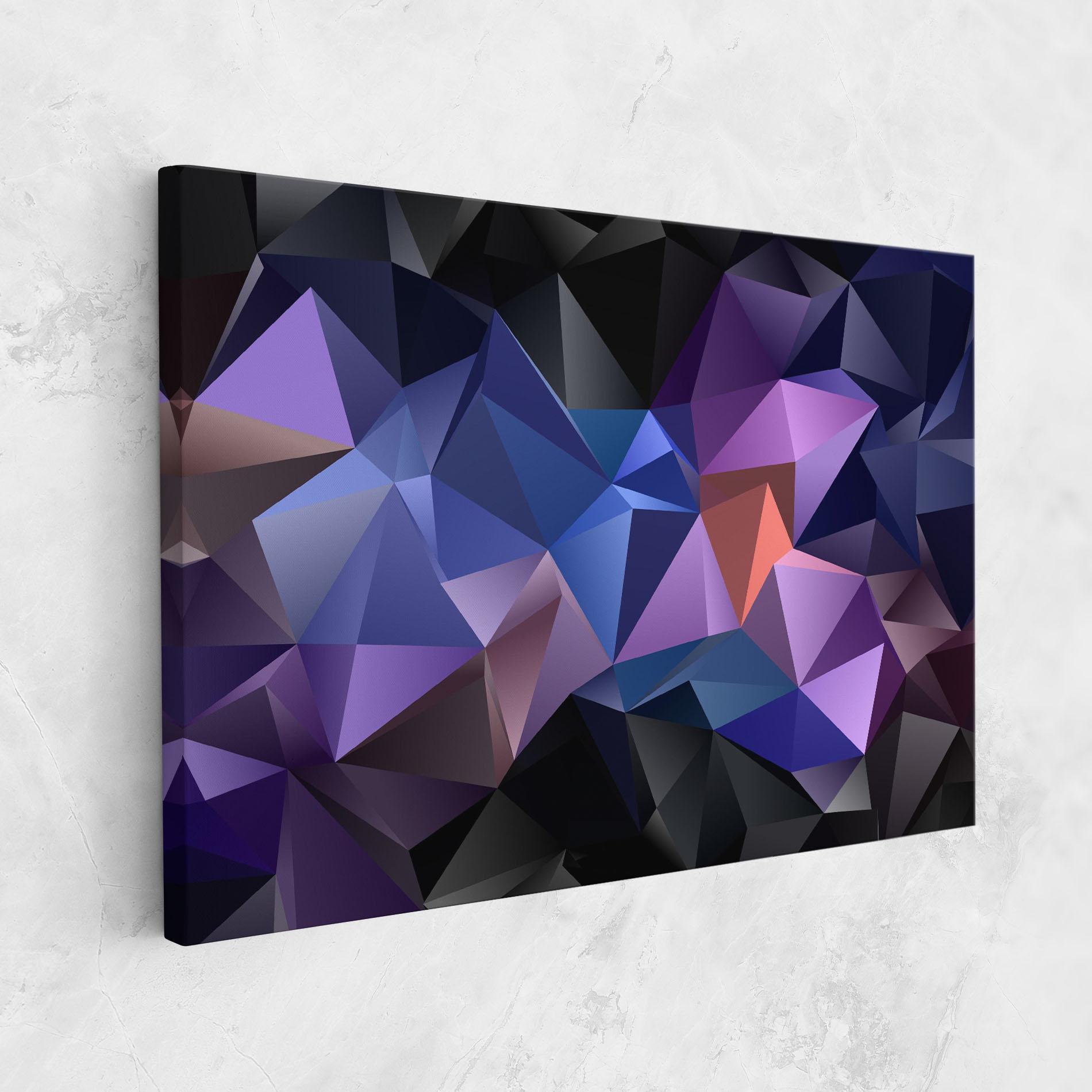 Leinwandbild Black Purple Triangle mockup 1