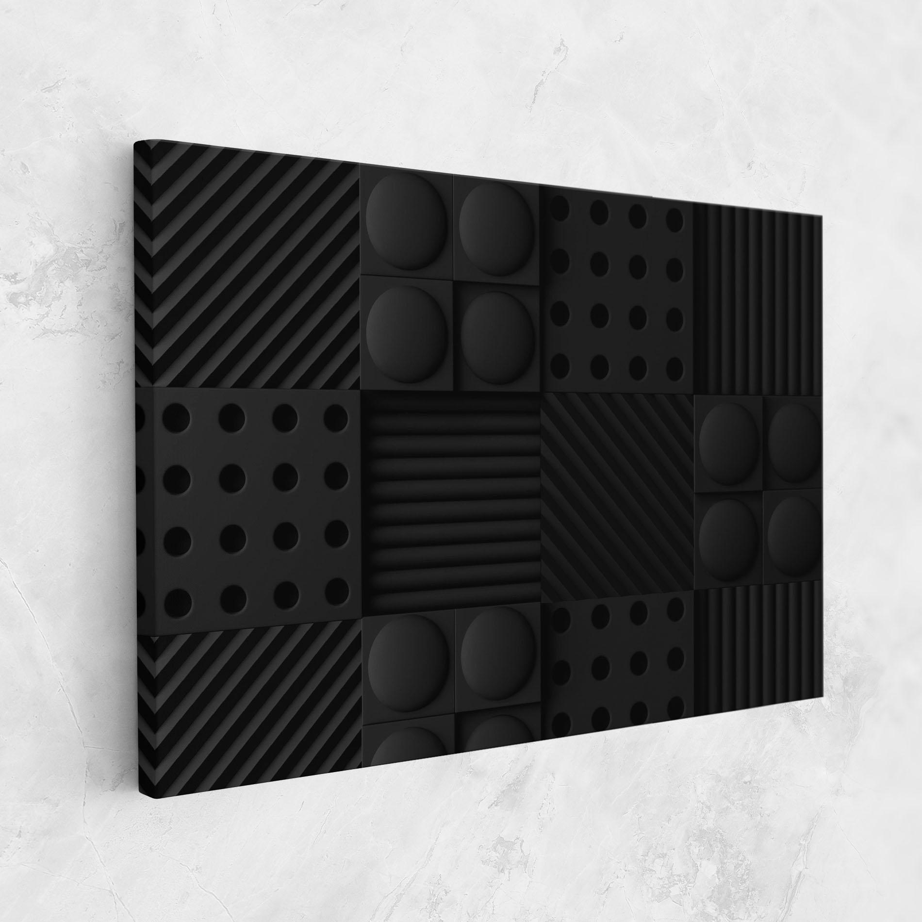 Leinwandbild Black Square Circle mockup 1