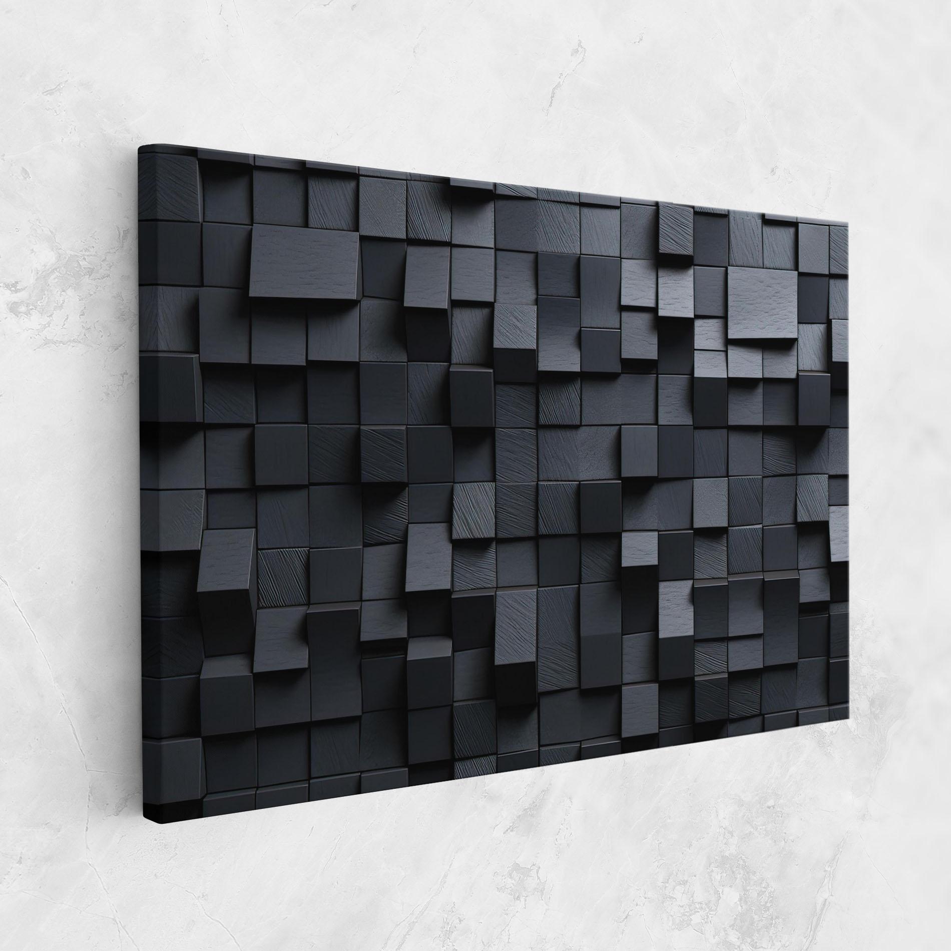 Leinwandbild Black Square Pattern mockup 1