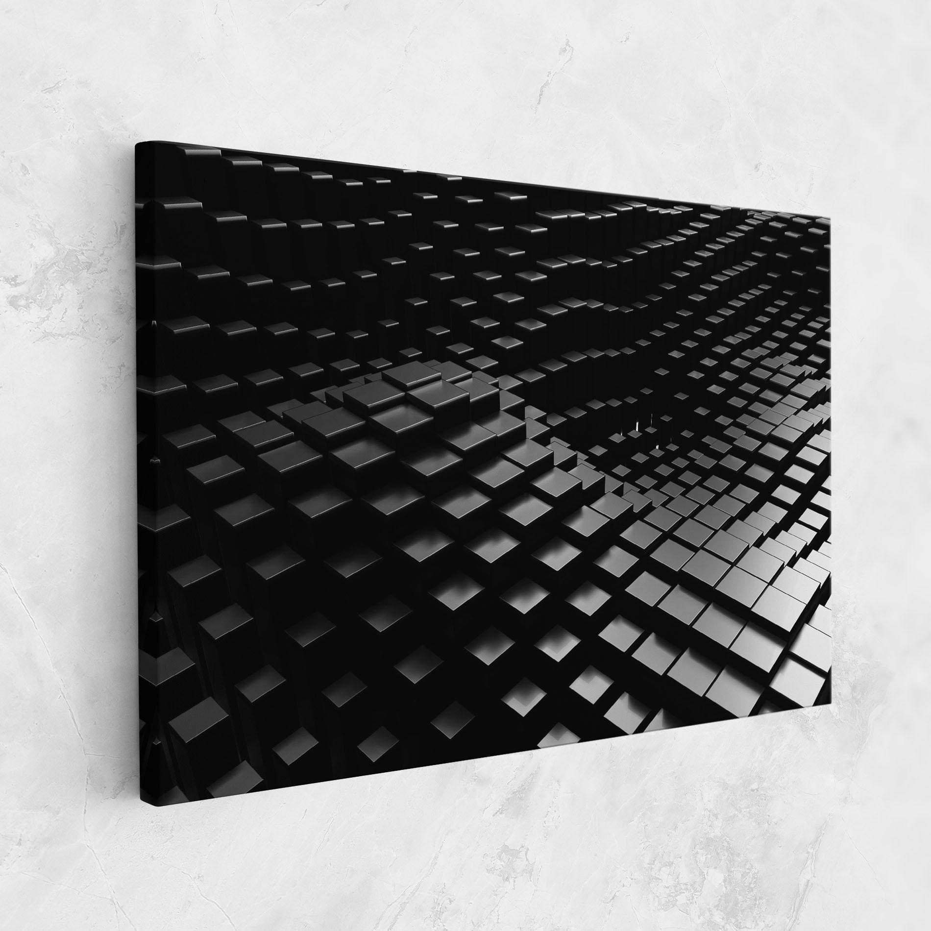 Leinwandbild Black Square Wave mockup 1