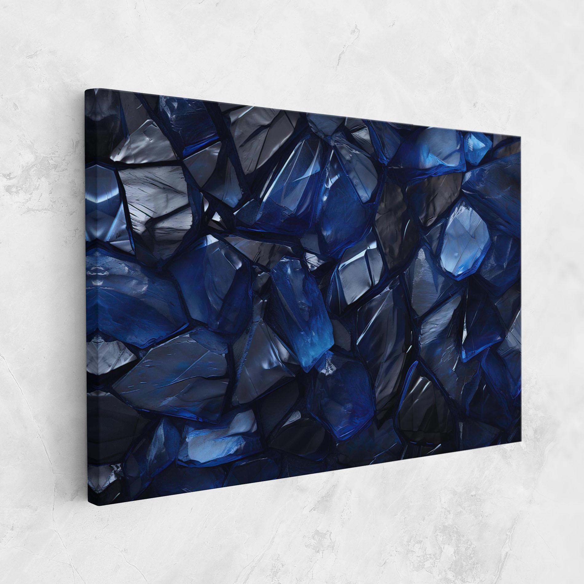 Leinwandbild Blue Crystal Shape mockup 1