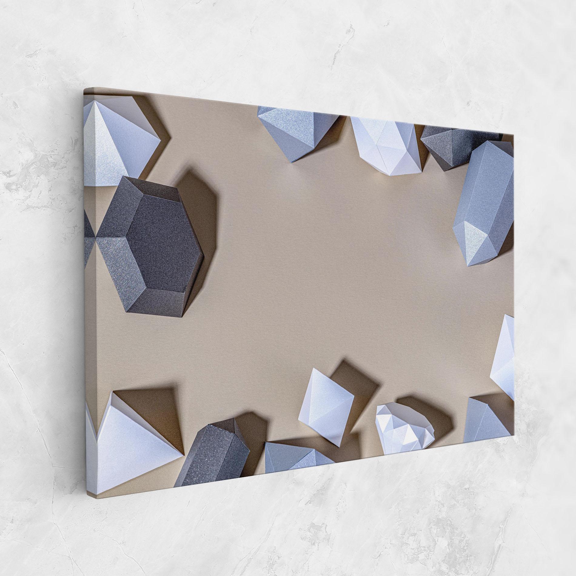 Leinwandbild Geometric 3d Shapes mockup 1