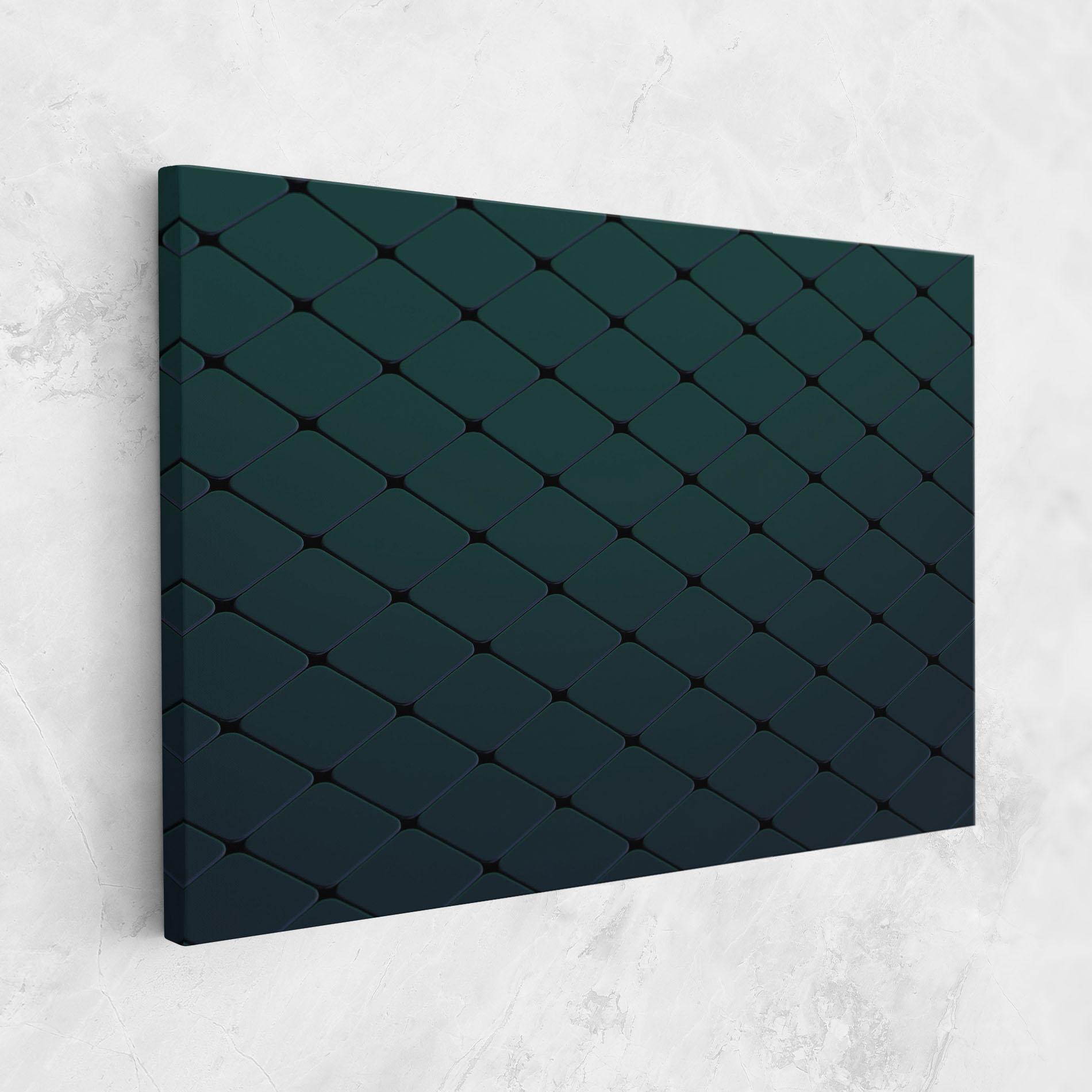 Leinwandbild Green Square Shapes mockup 1