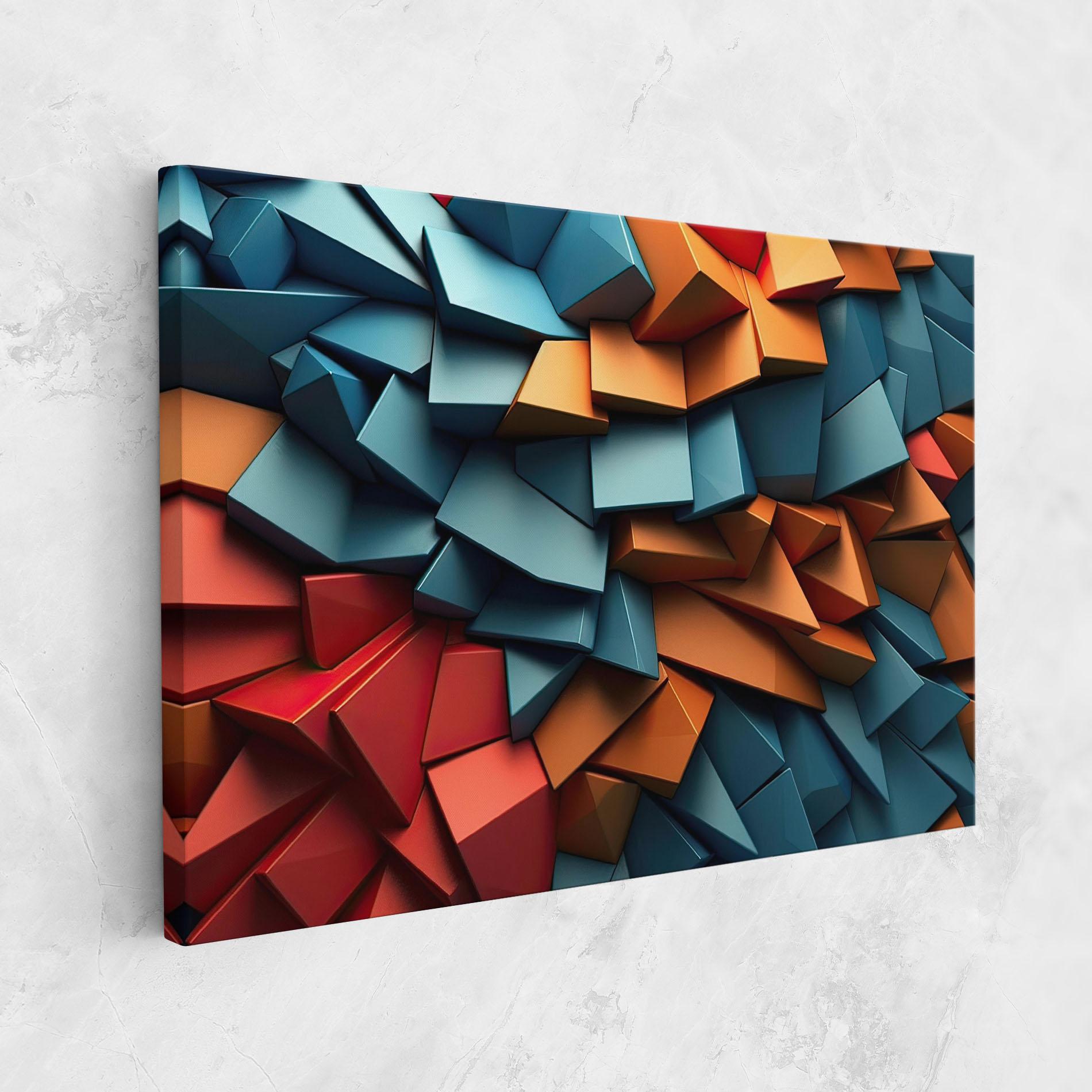 Leinwandbild Multicolor Triangle mockup 1