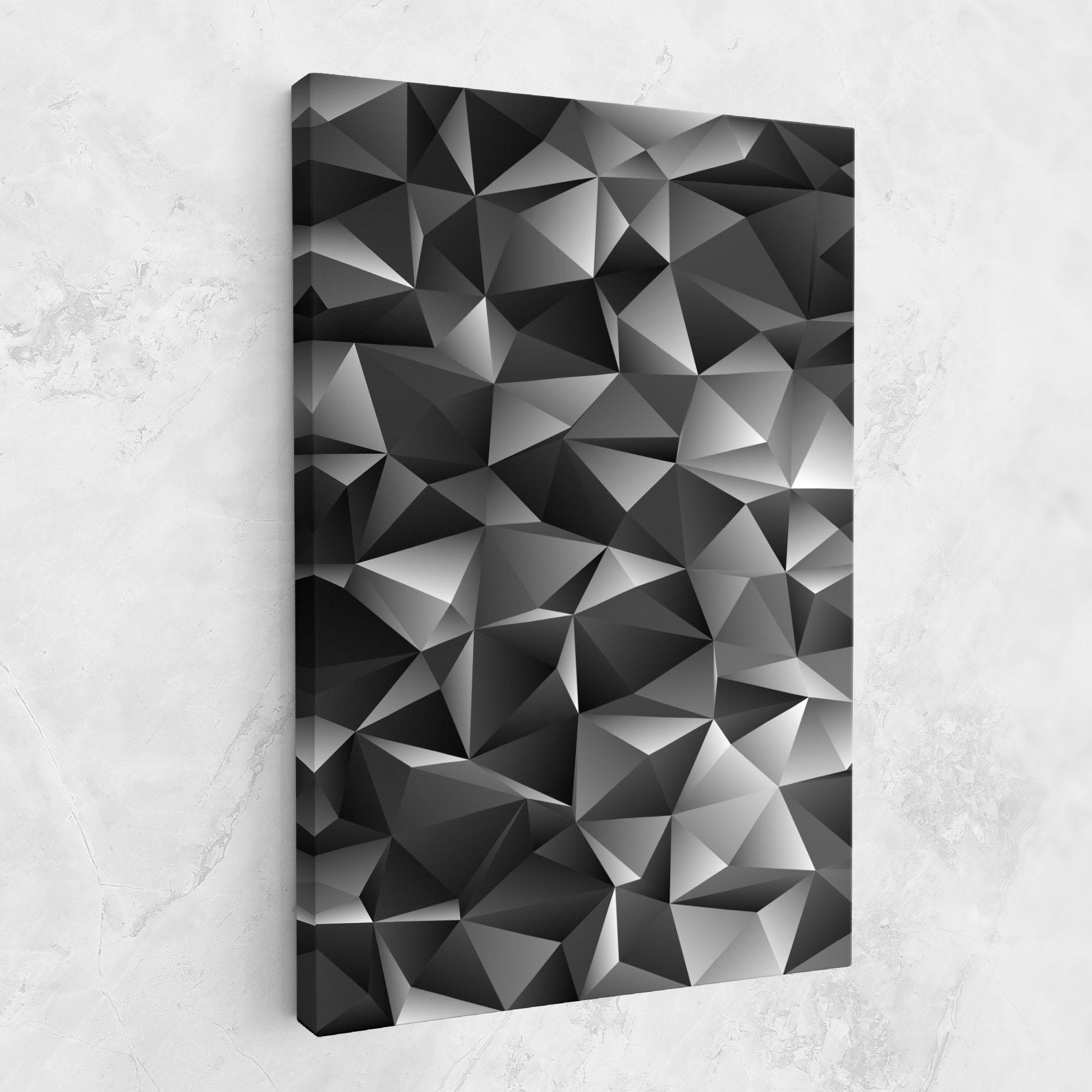 Leinwandbild Black Triangle Pattern mockup 1