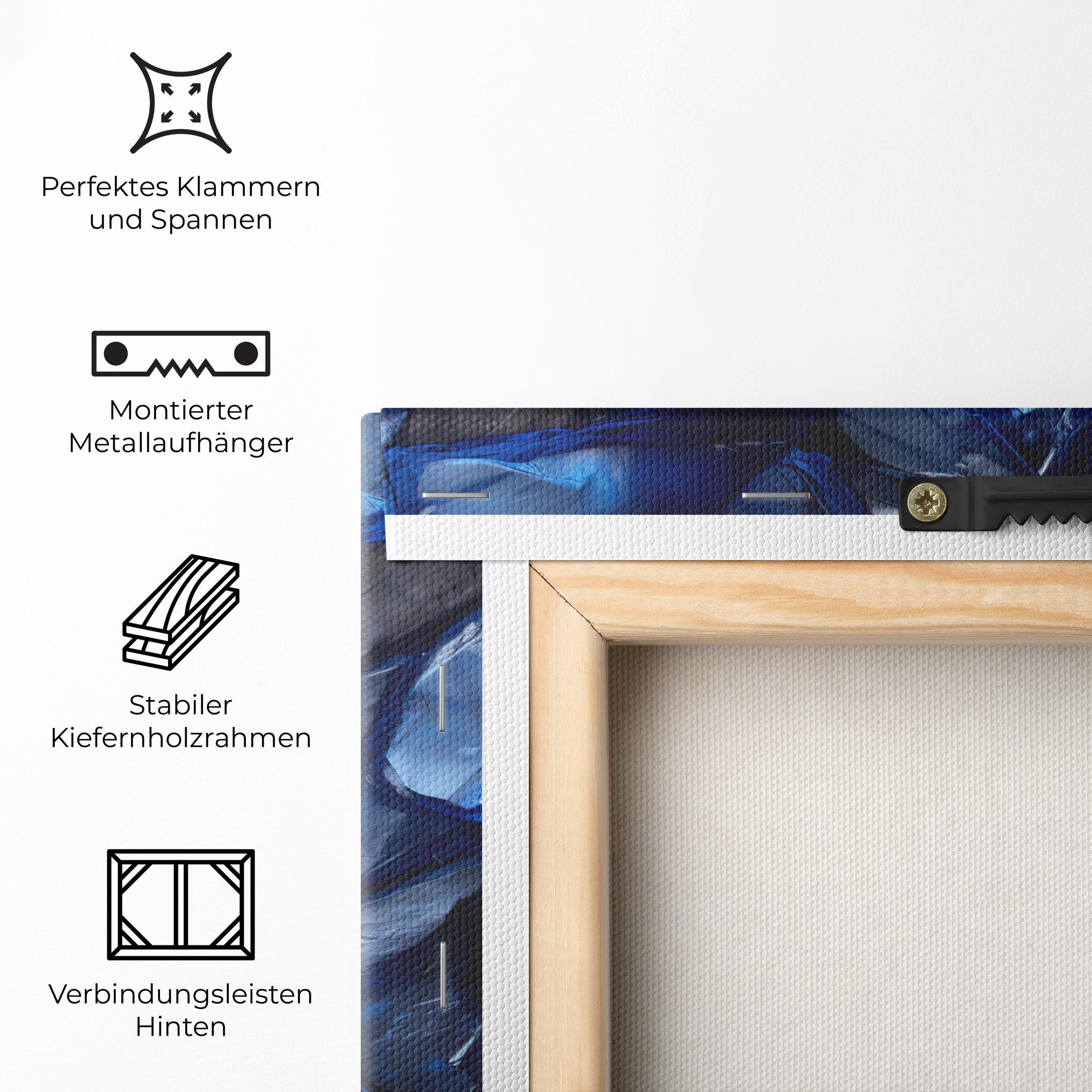 Leinwandbild Blue Crystal Shape mockup 5
