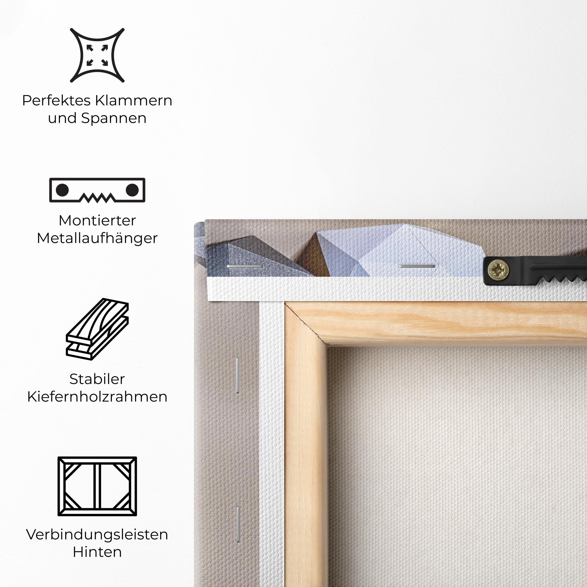 Leinwandbild Geometric 3d Shapes mockup 5