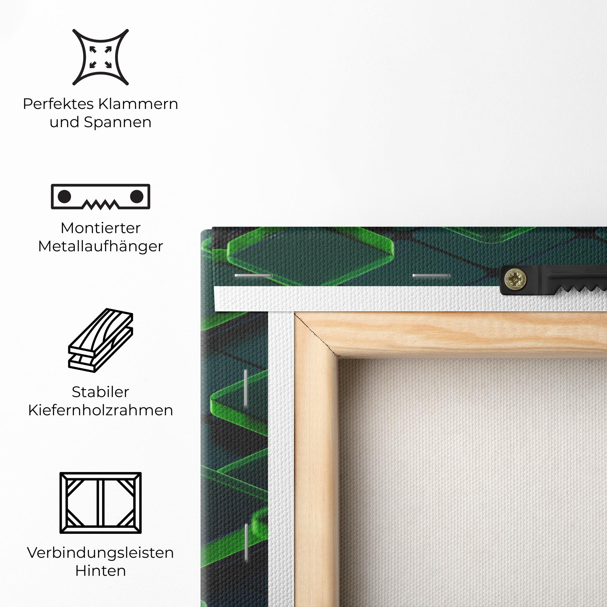 Leinwandbild Green Square Floating mockup 5