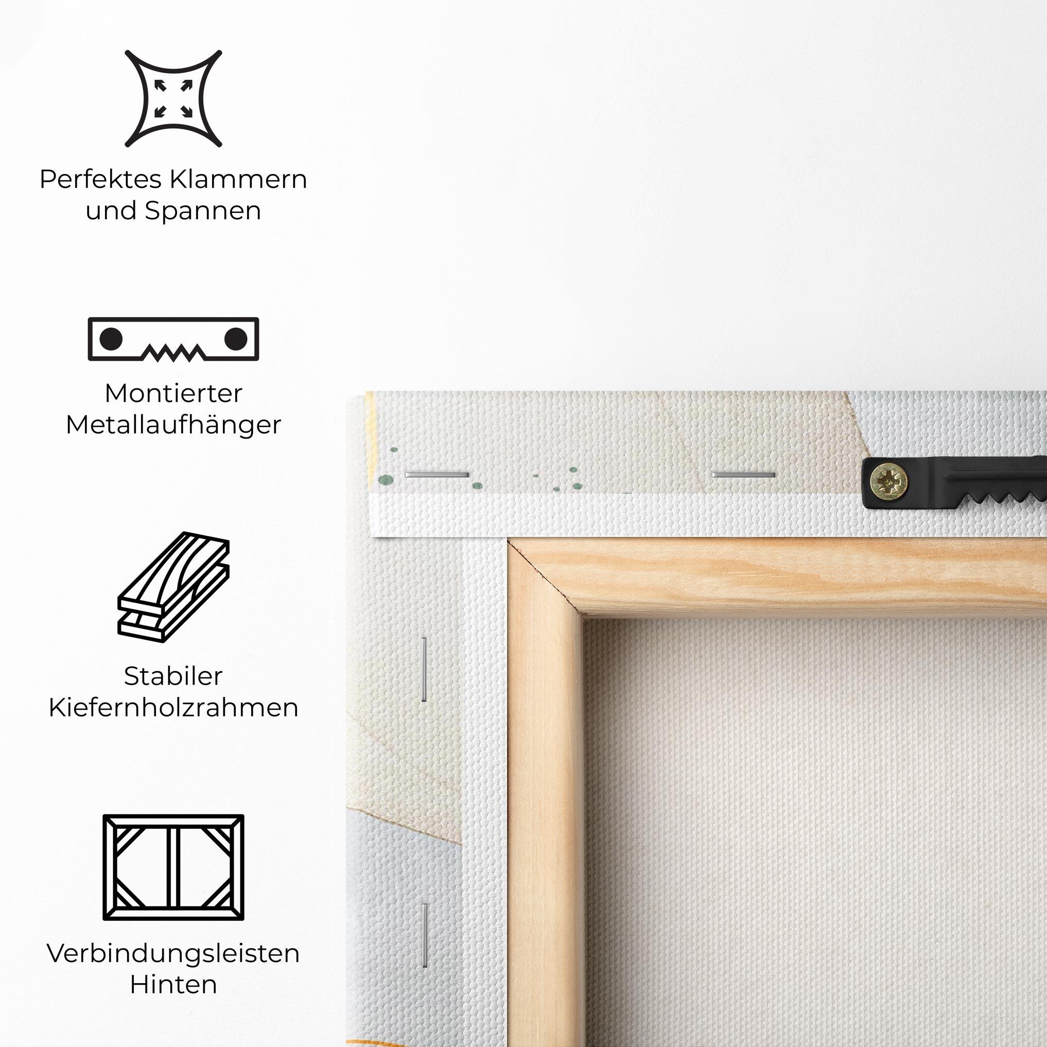 Leinwandbild Orange Yellow Line mockup 5