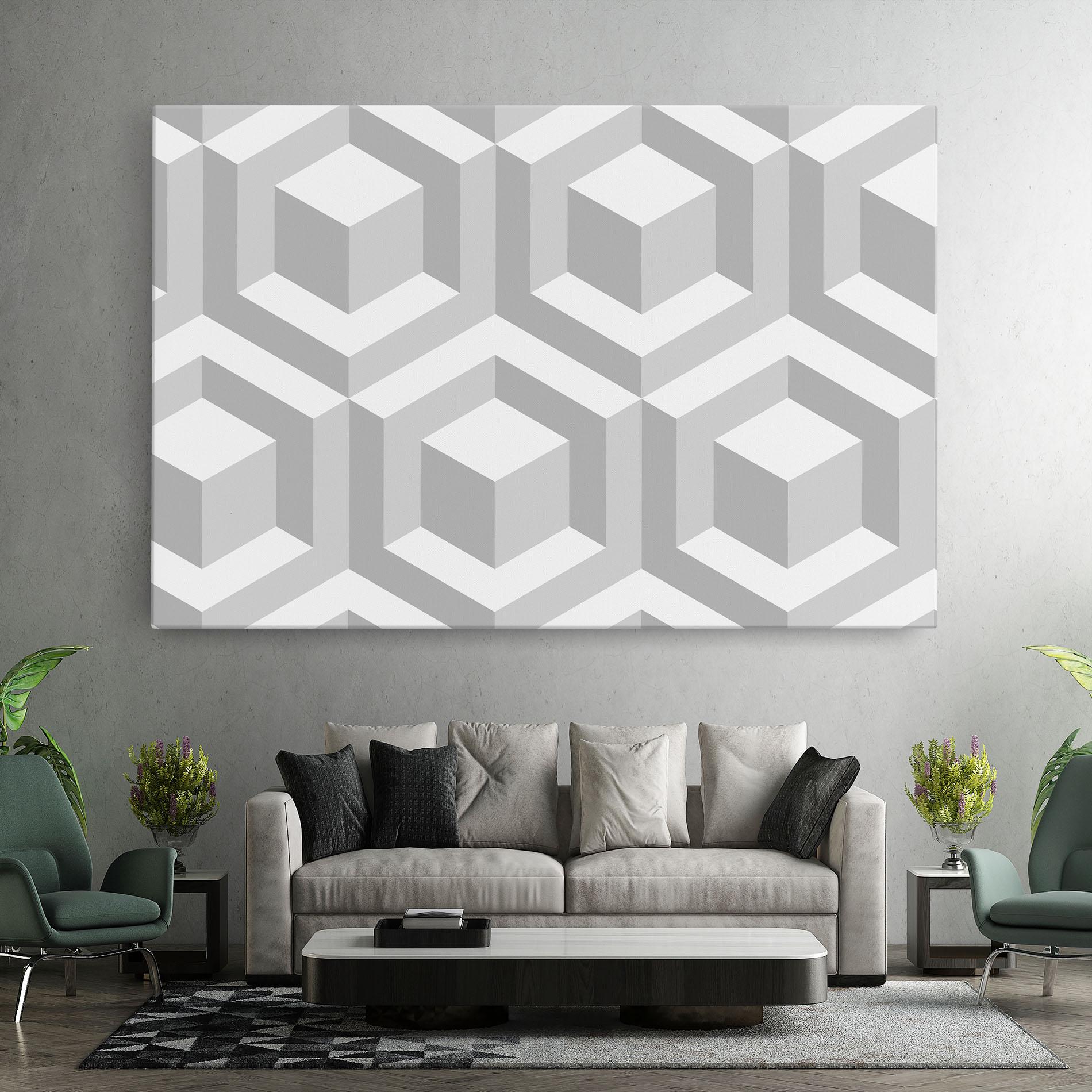 Leinwandbild 3d Square mockup 7