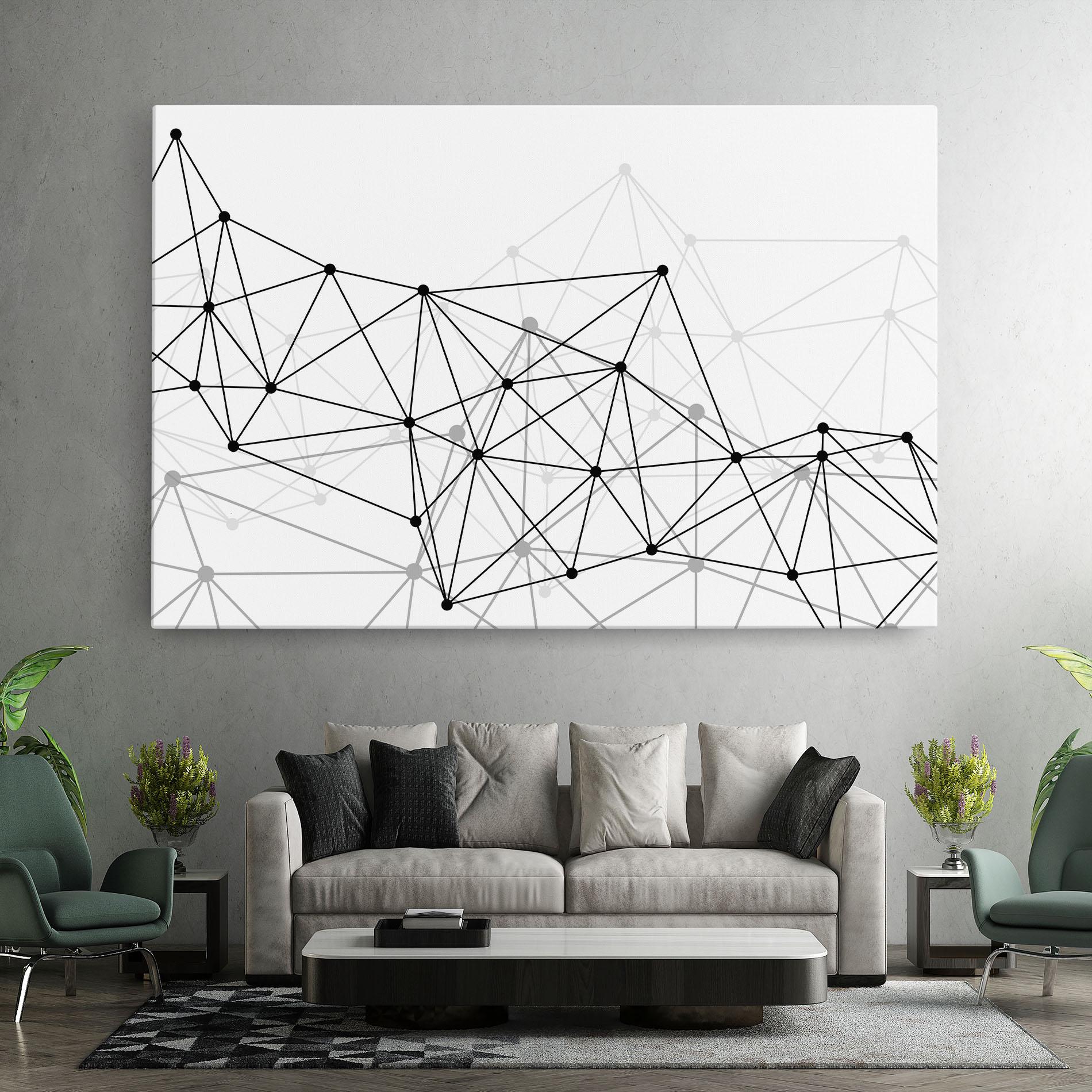 Leinwandbild Black Connecting mockup 7