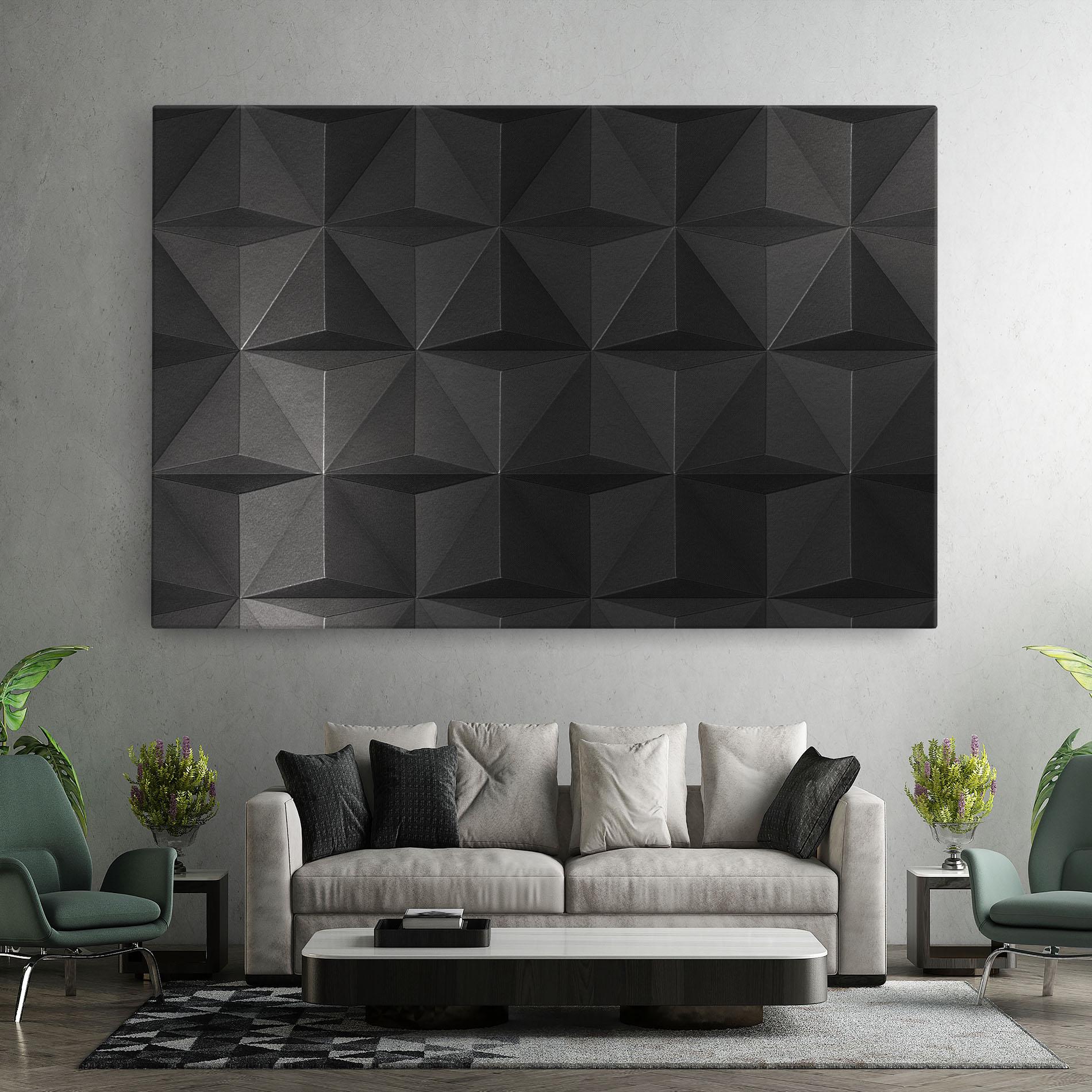 Leinwandbild Black Shade Triangle mockup 7