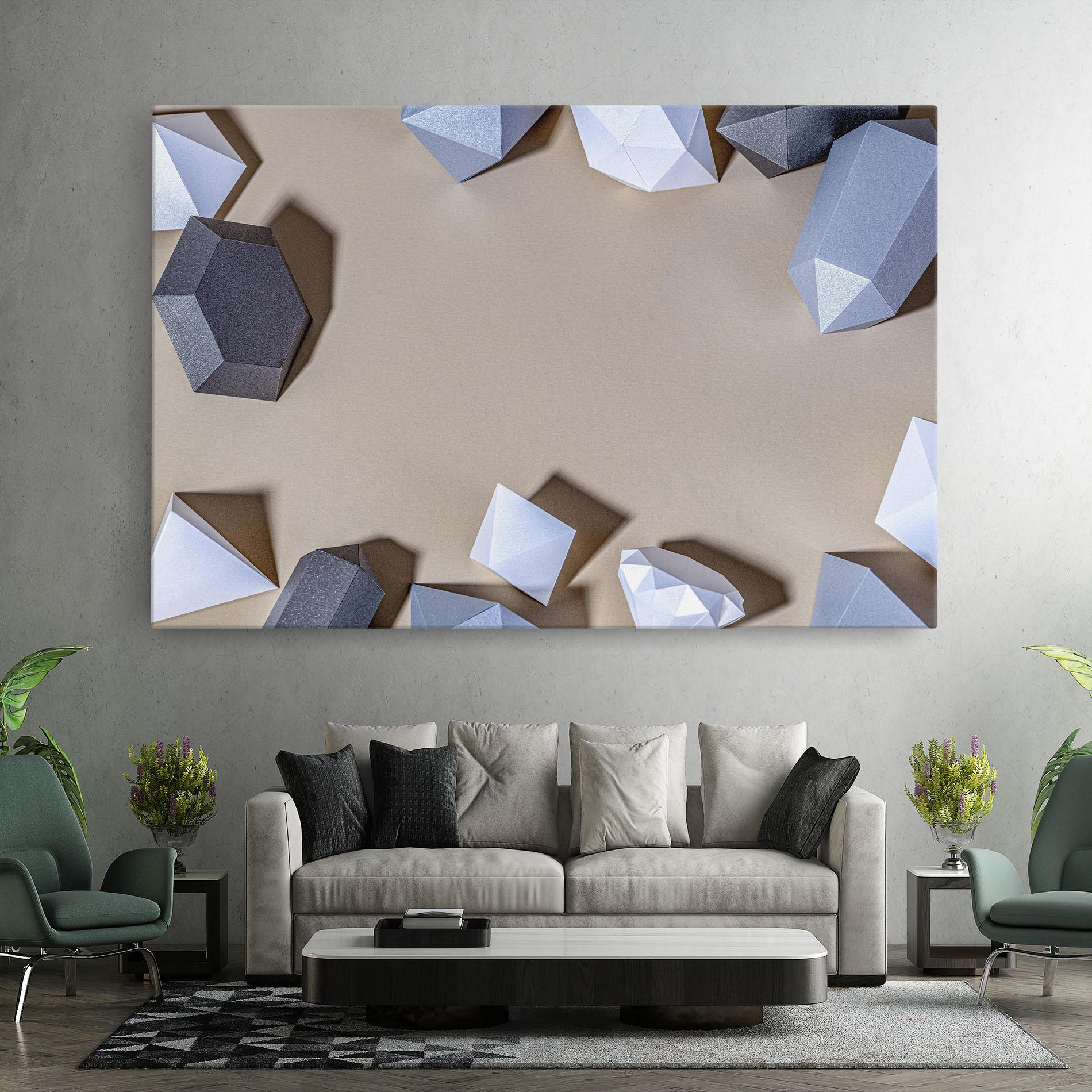 Leinwandbild Geometric 3d Shapes mockup 7