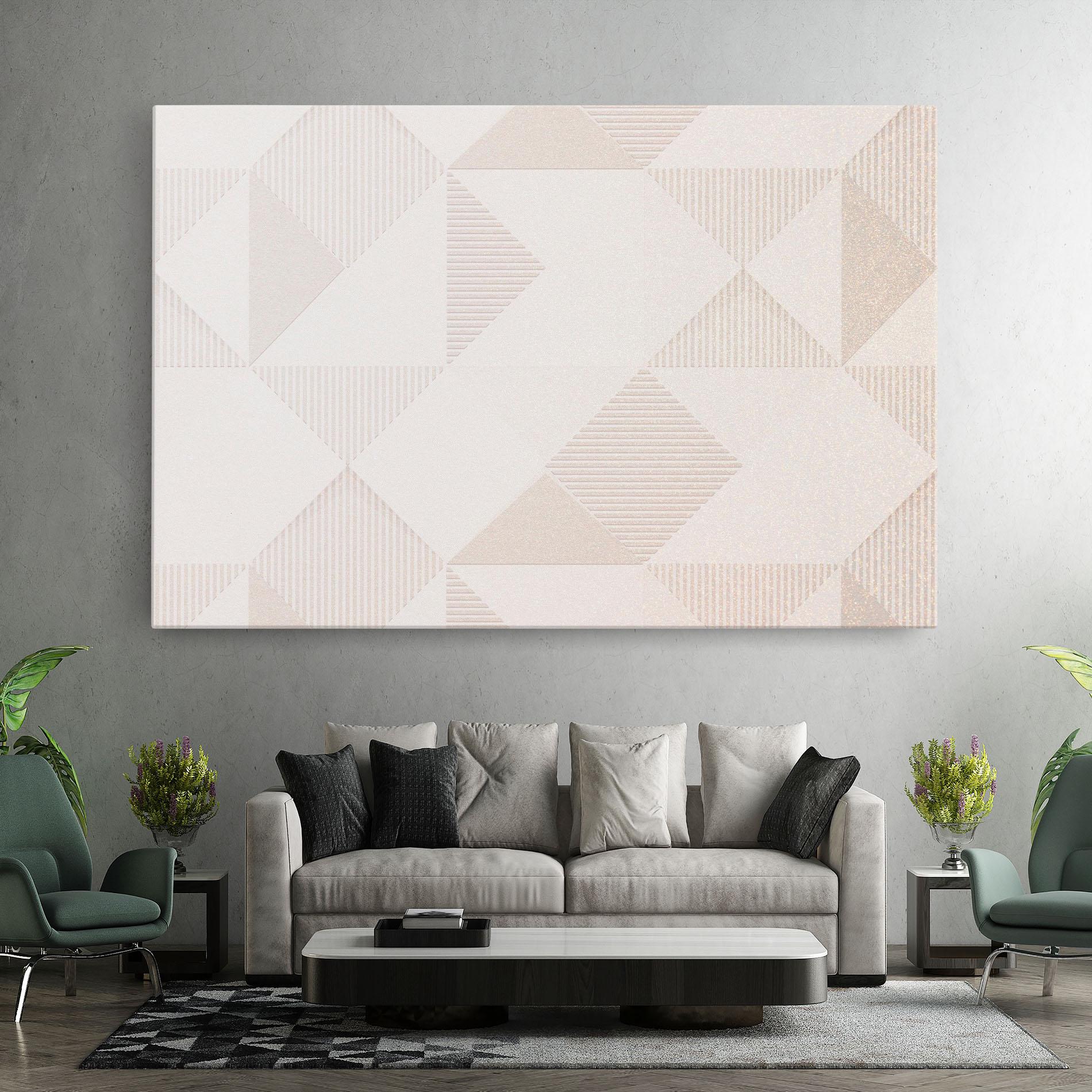 Leinwandbild Light Cream Rhombus mockup 7
