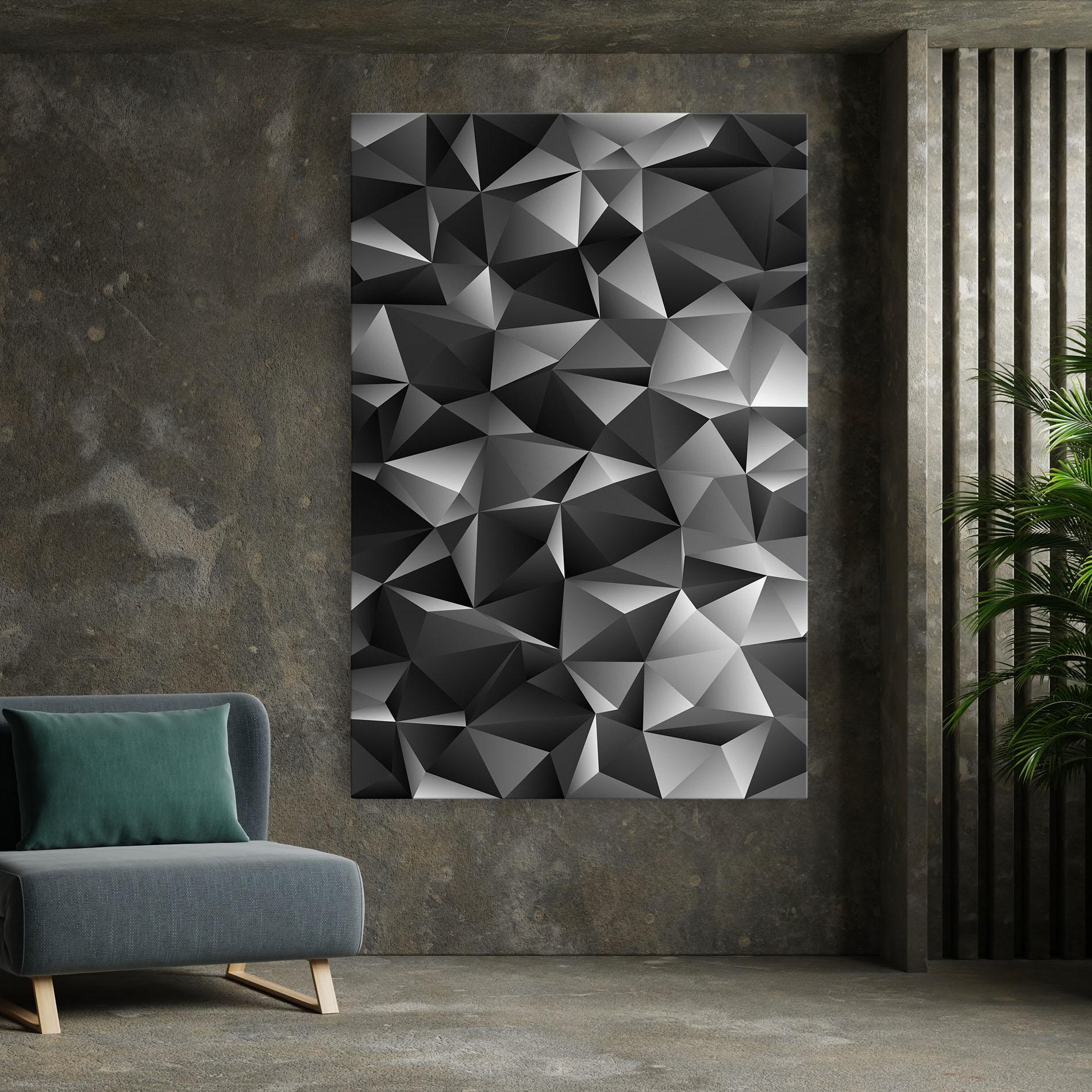 Leinwandbild Black Triangle Pattern mockup 7