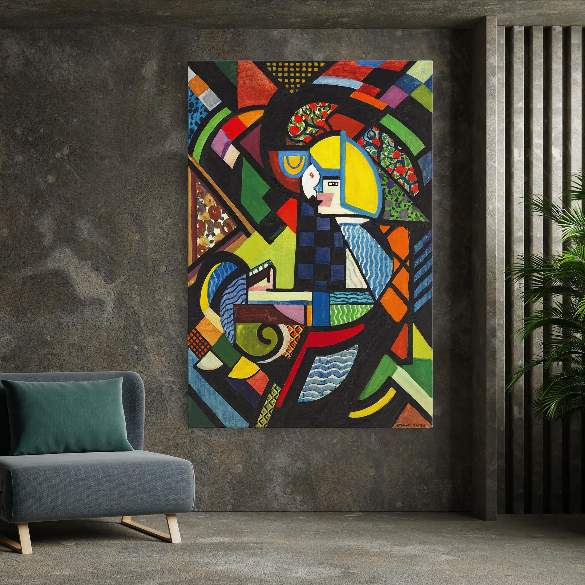 Leinwandbild Mix Color Shapes mockup 7