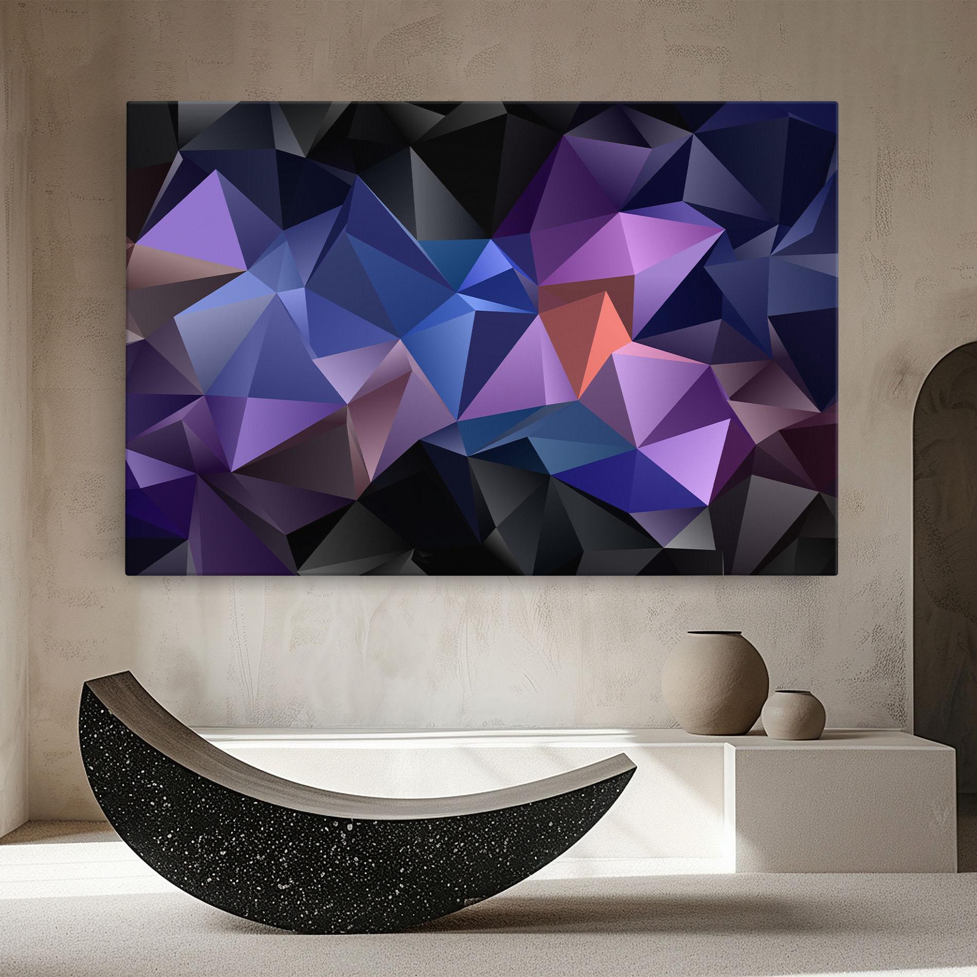 Leinwandbild Black Purple Triangle mockup 8