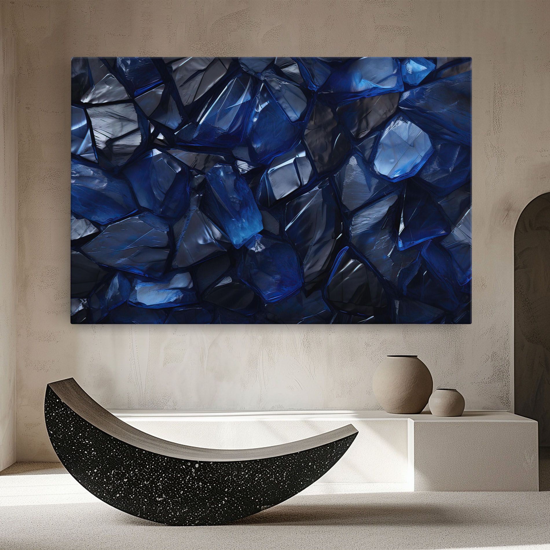 Blue Crystal Shape mockup 8
