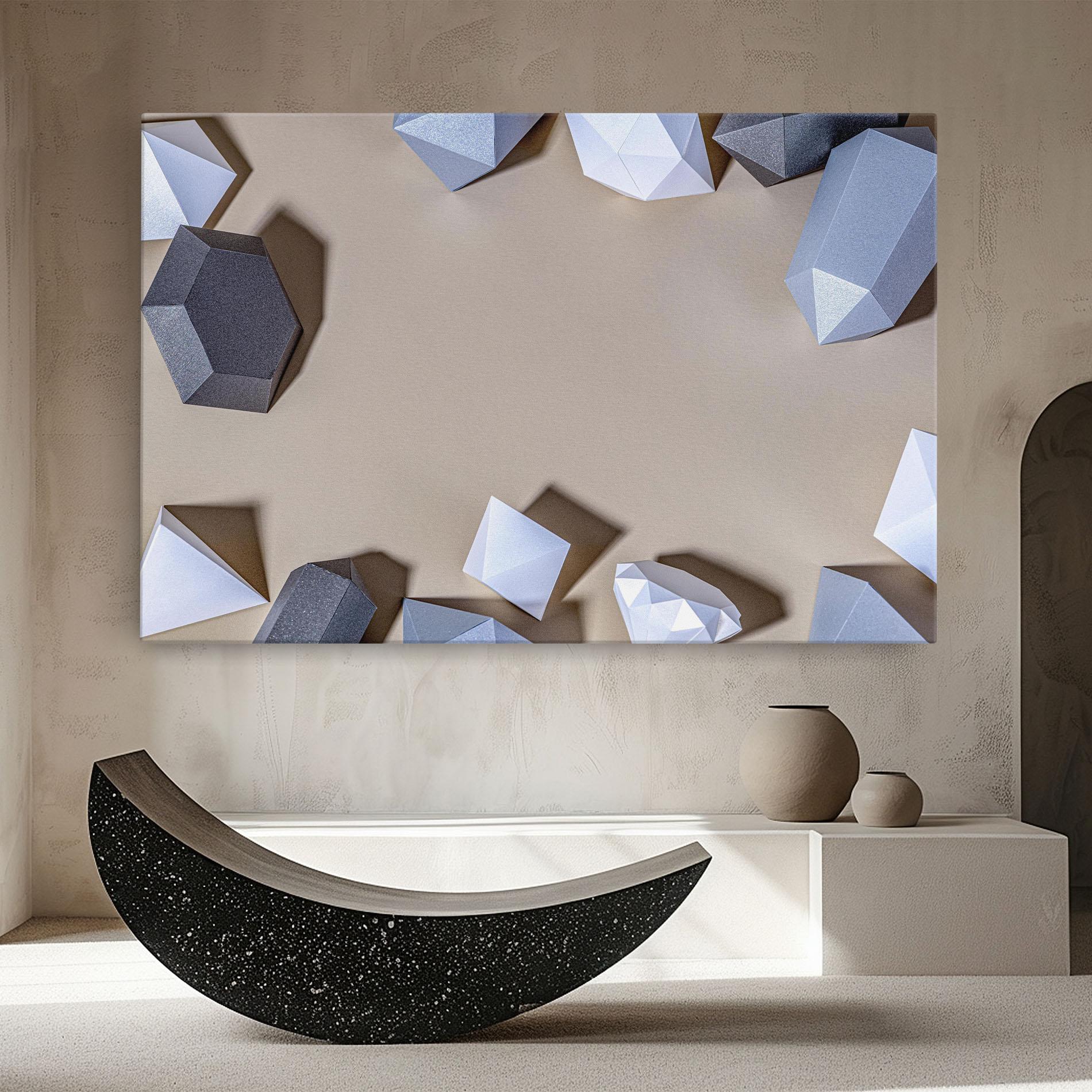 Leinwandbild Geometric 3d Shapes mockup 8