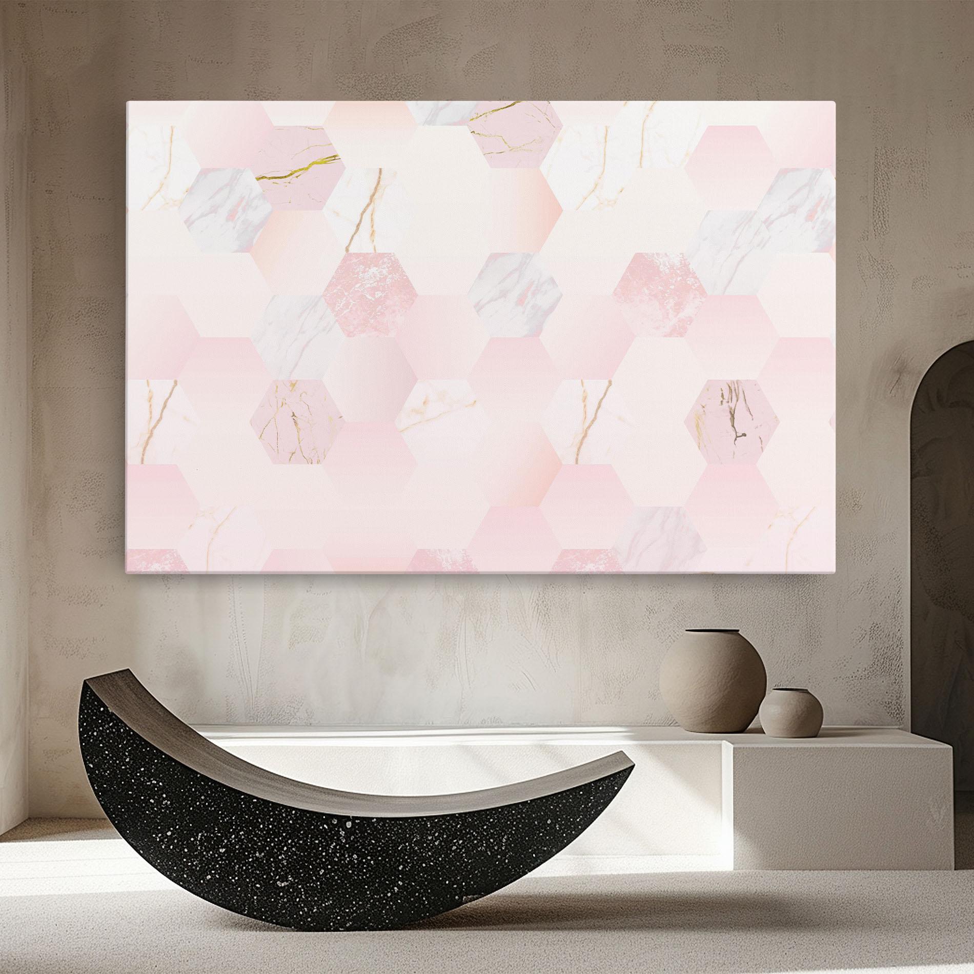 Leinwandbild Pink Hexanon mockup 8