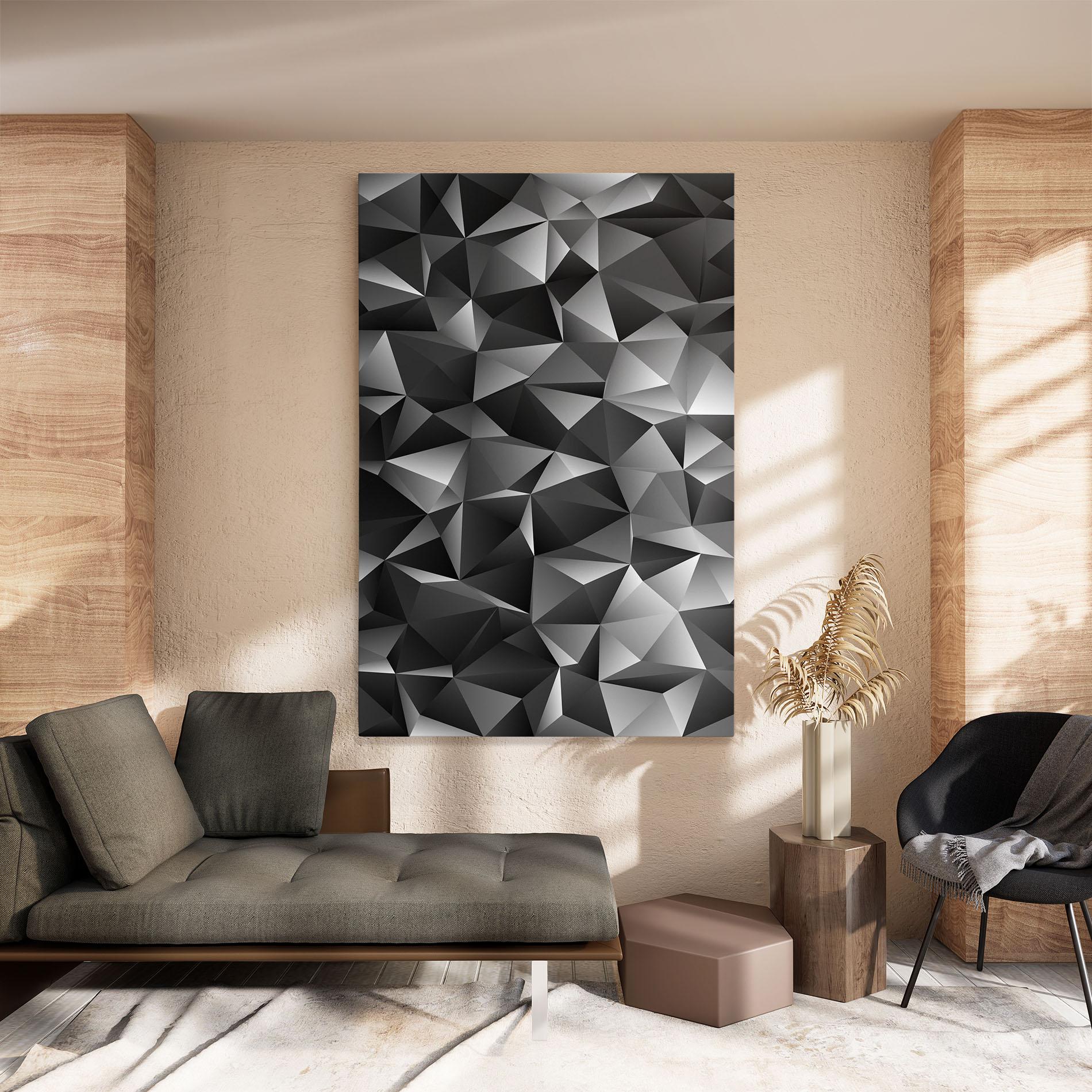 Leinwandbild Black Triangle Pattern mockup 8