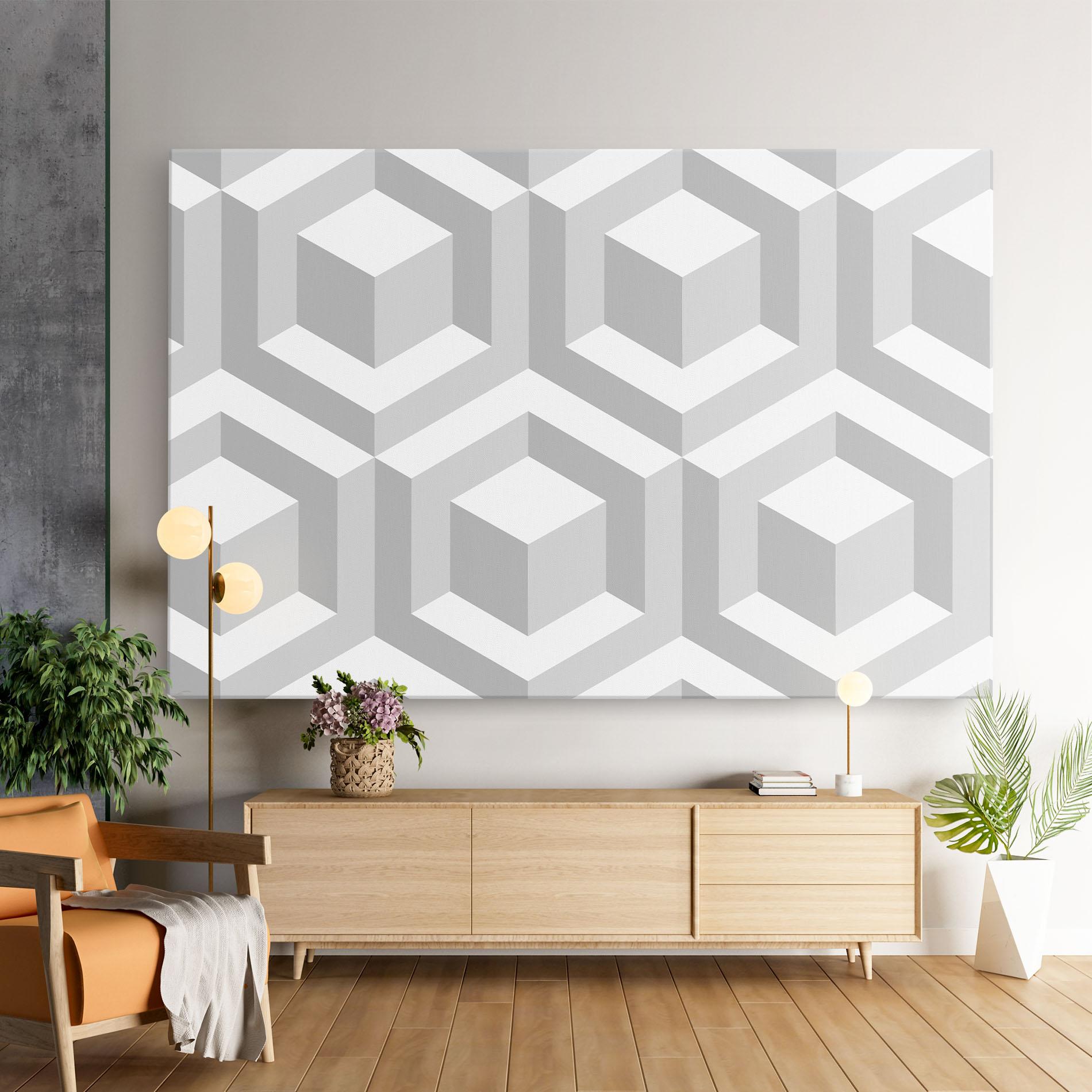 Leinwandbild 3d Square mockup 9